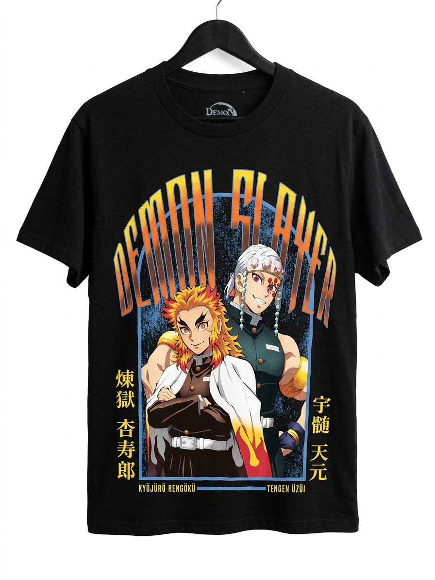 Polera Demon Slayer (Rengoku & Tengen) Talla L - miniatura 1