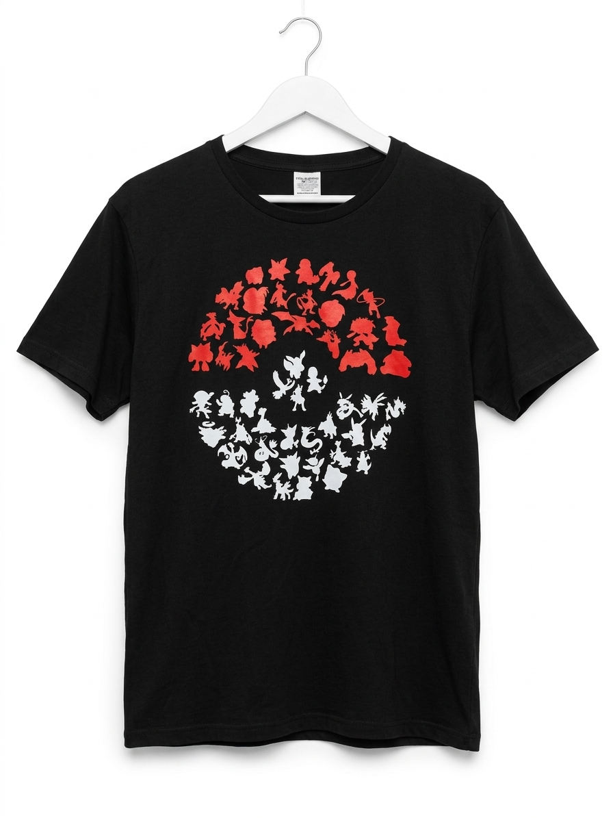 Polera Pokémon Pokéball Siluetas Talla M - miniatura 1