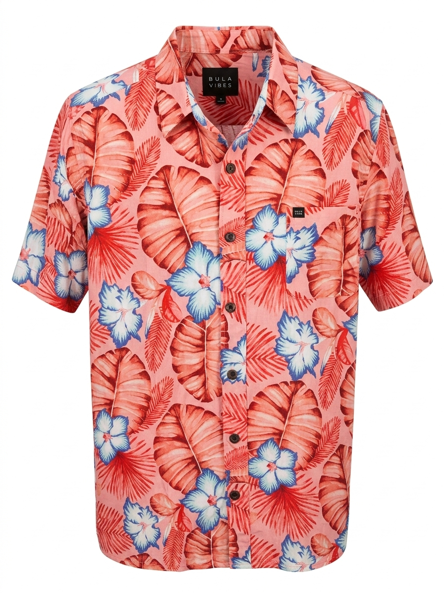 Camisa Bula Vibes Talla L - ¡Hecha a Mano en FIYI - miniatura 1