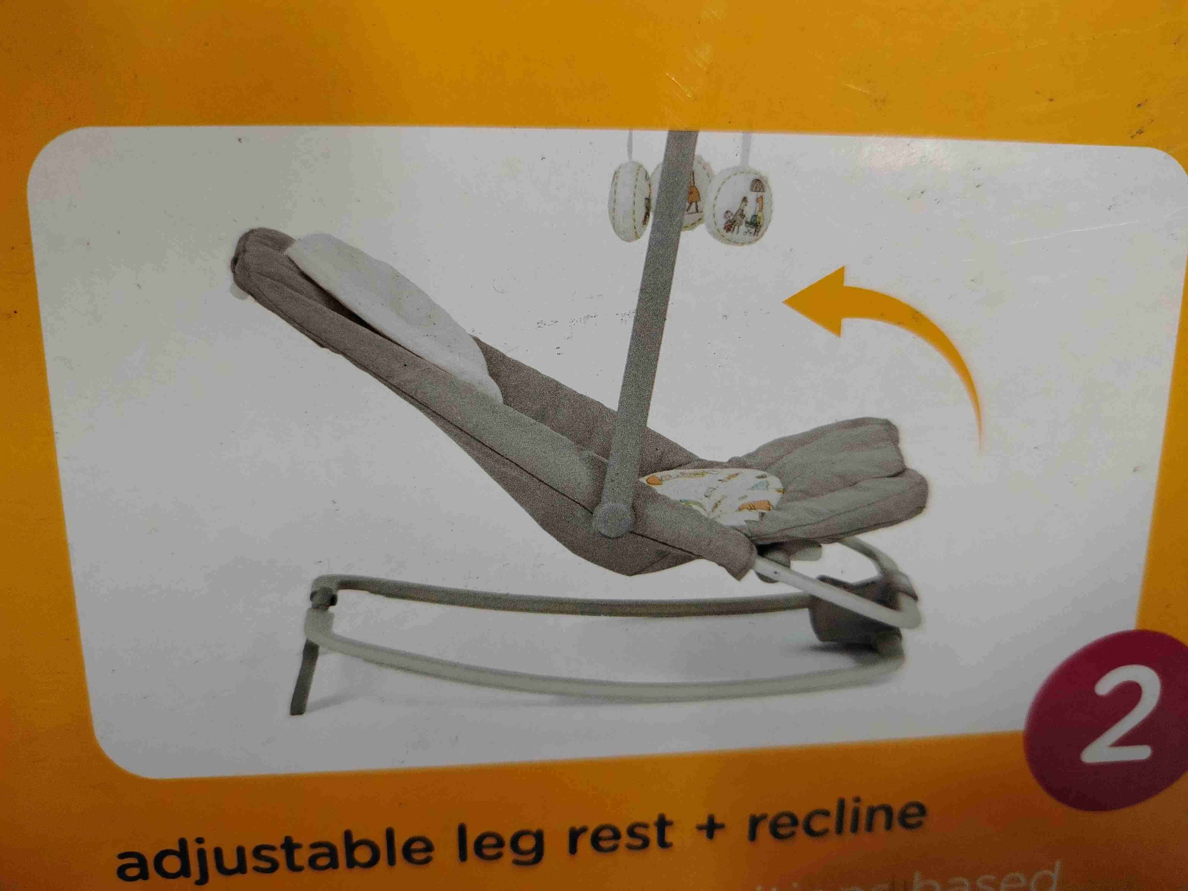 Silla mecedora para bebés gris - miniatura 2