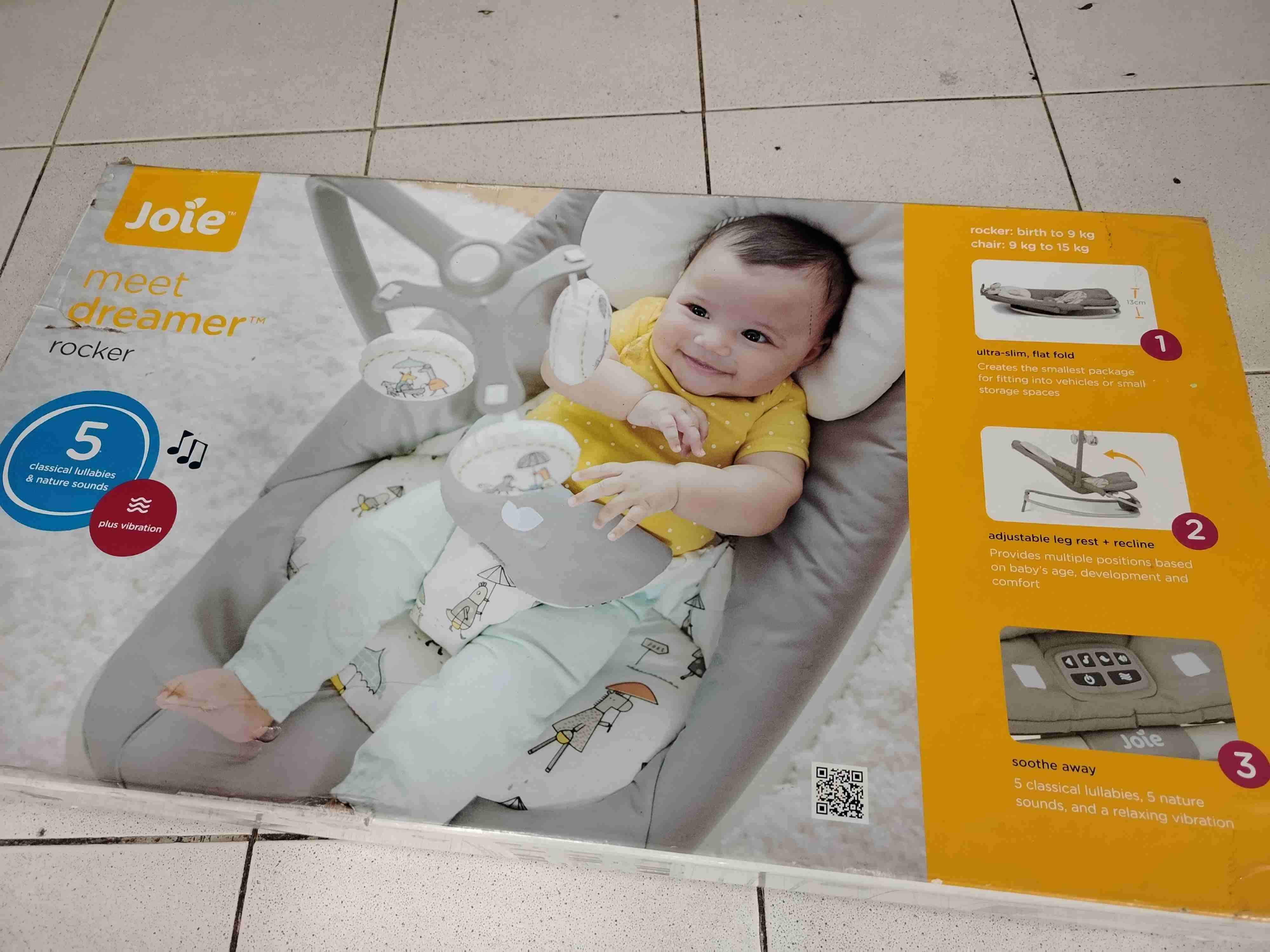 Silla mecedora para bebés gris - miniatura 4