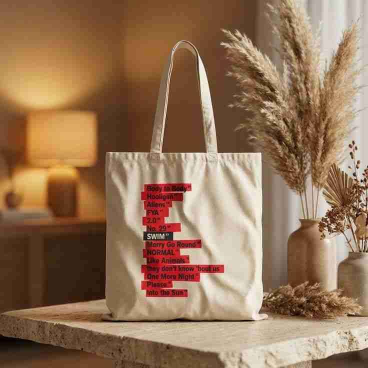 Bolsos tote de tela negro y blanco - miniatura 3