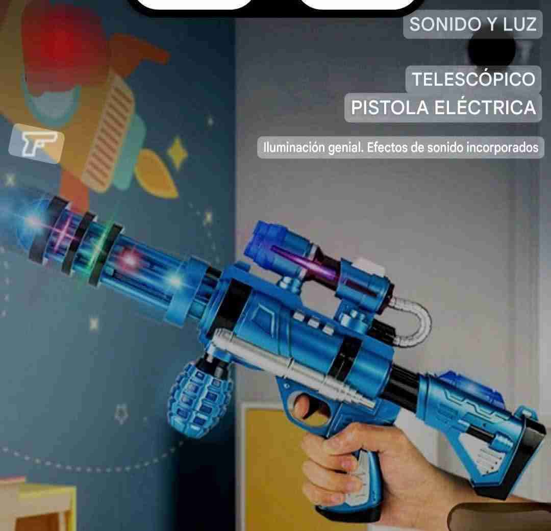 Pistola juguete con luces y sonidos - miniatura 3