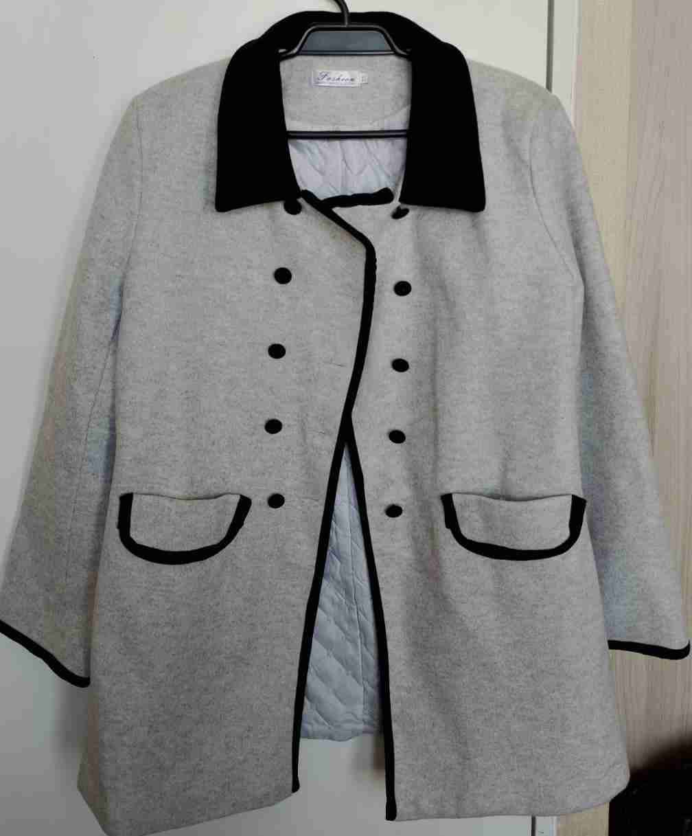 Chaqueta marinera gris con negro elegante - miniatura 3