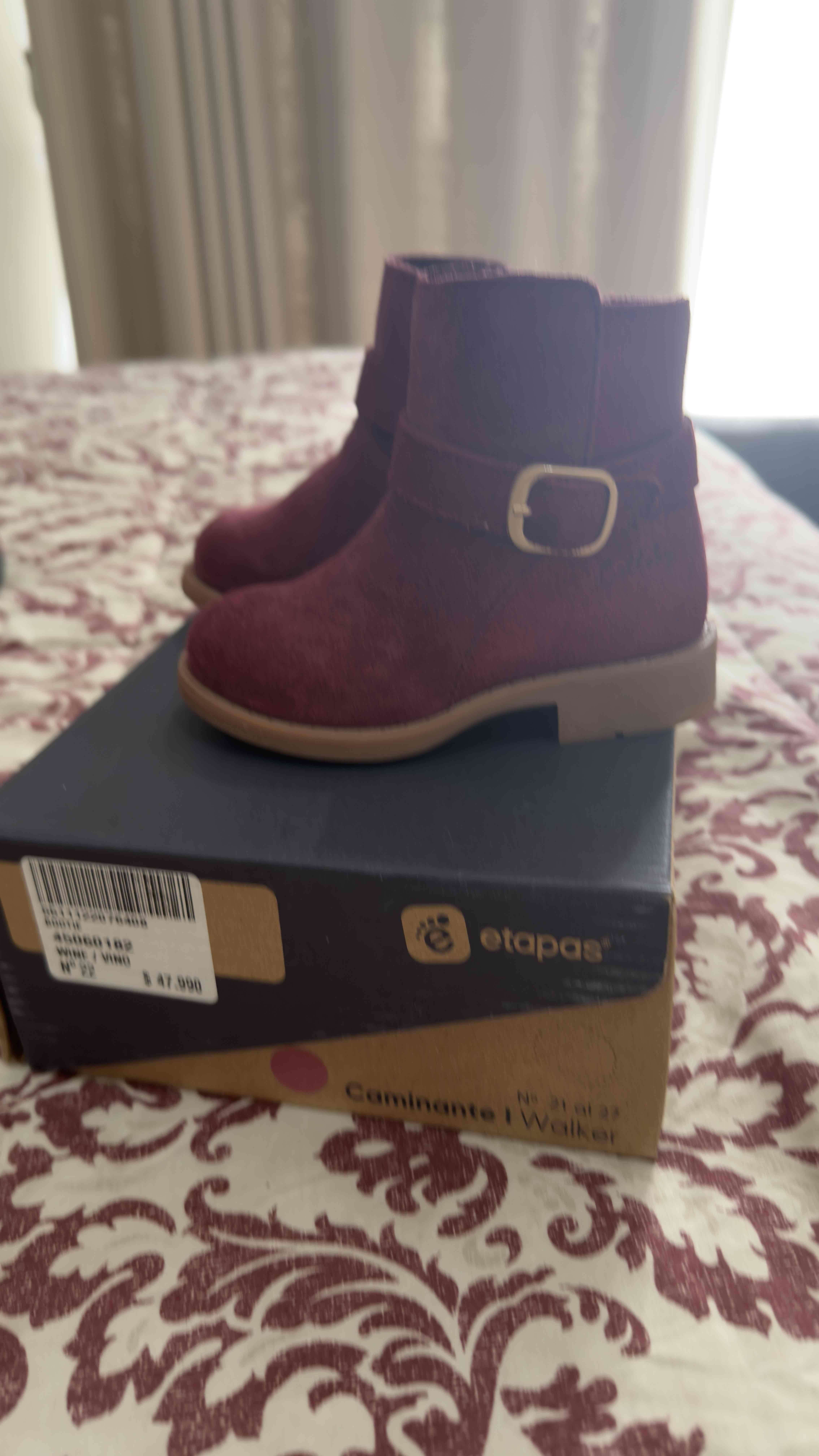 Botines de gamuza burdeos - miniatura 4