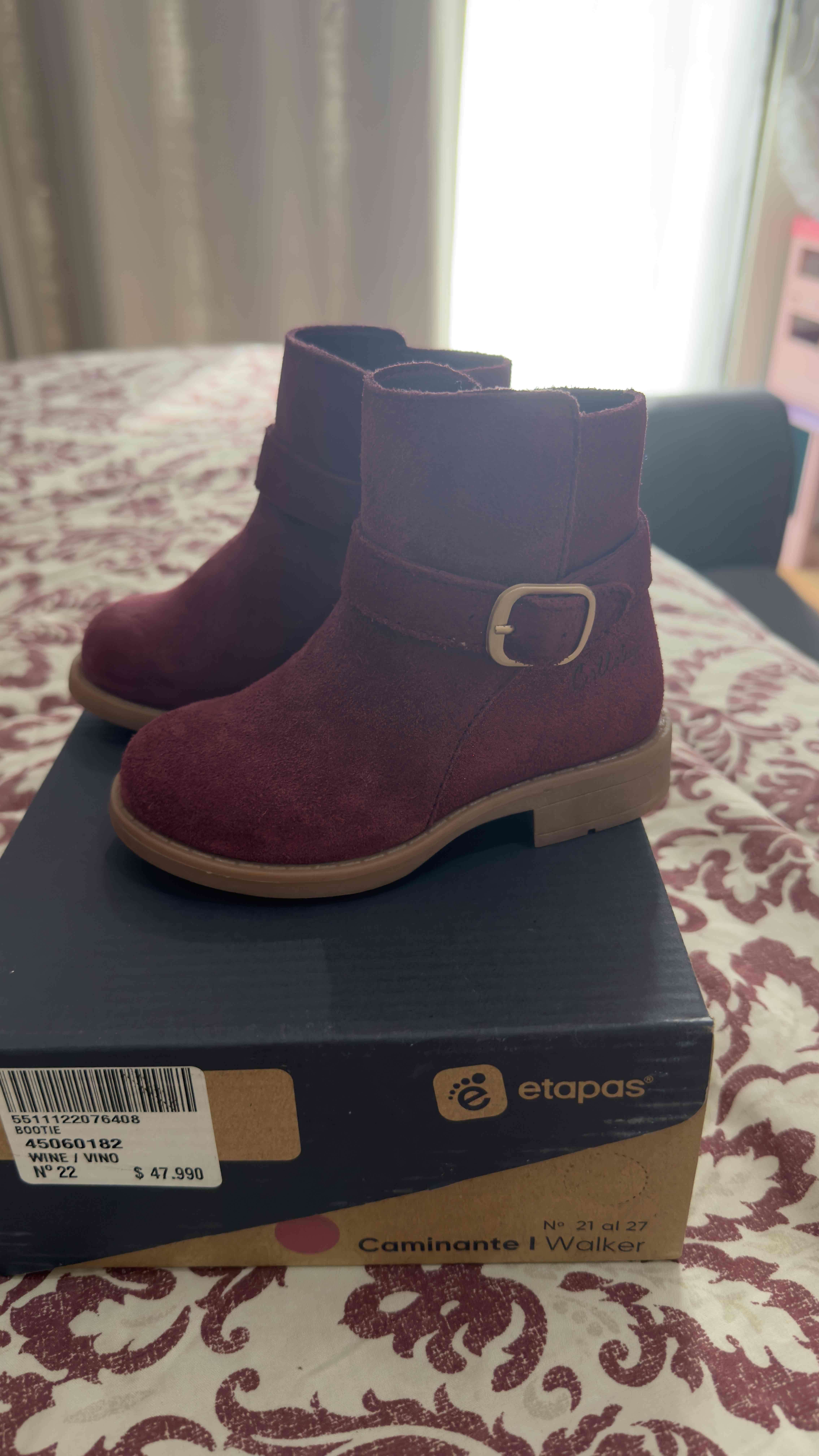 Botines de gamuza burdeos - miniatura 5