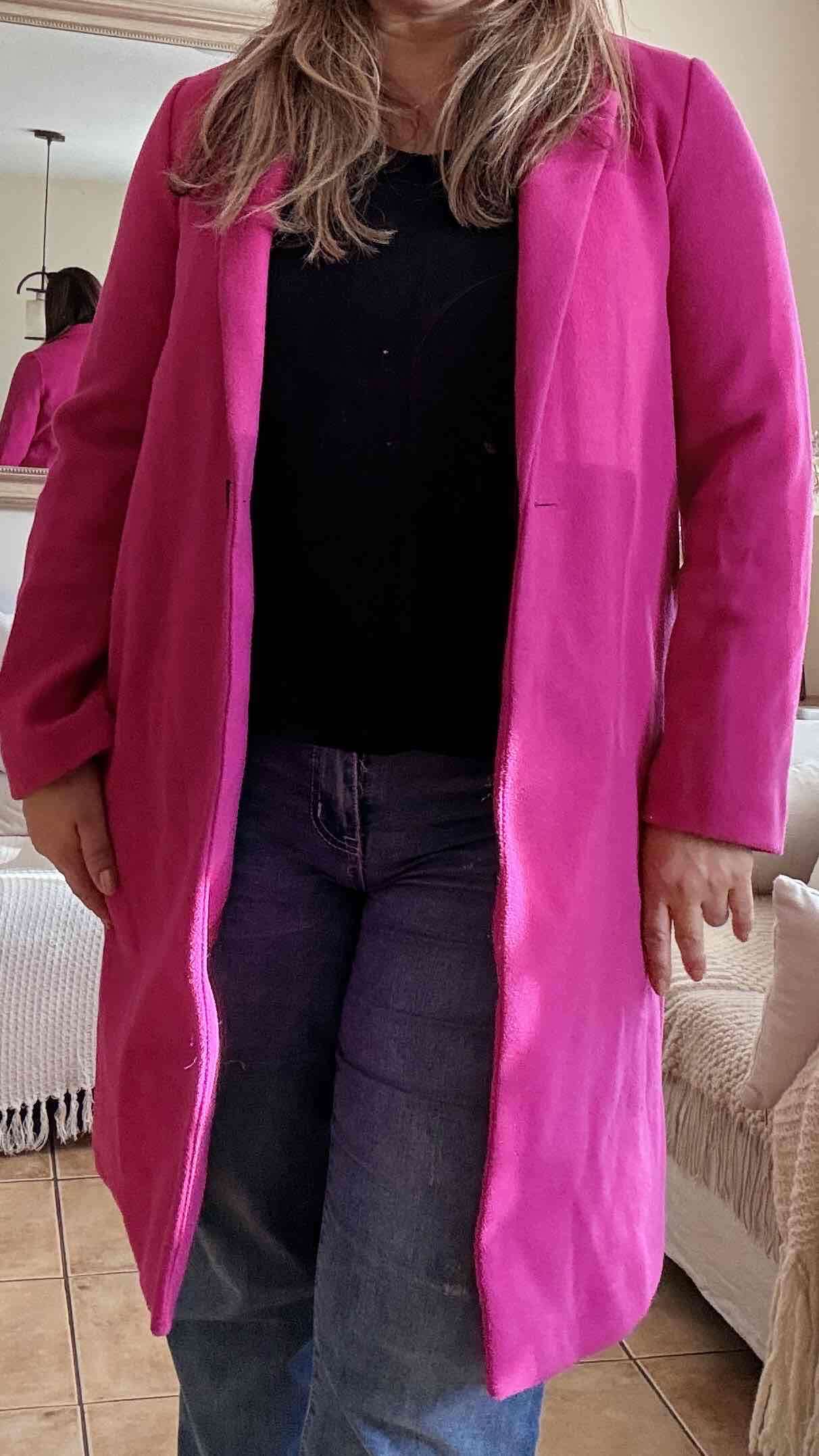 Abrigo fucsia  Alaniz talla M - miniatura 2