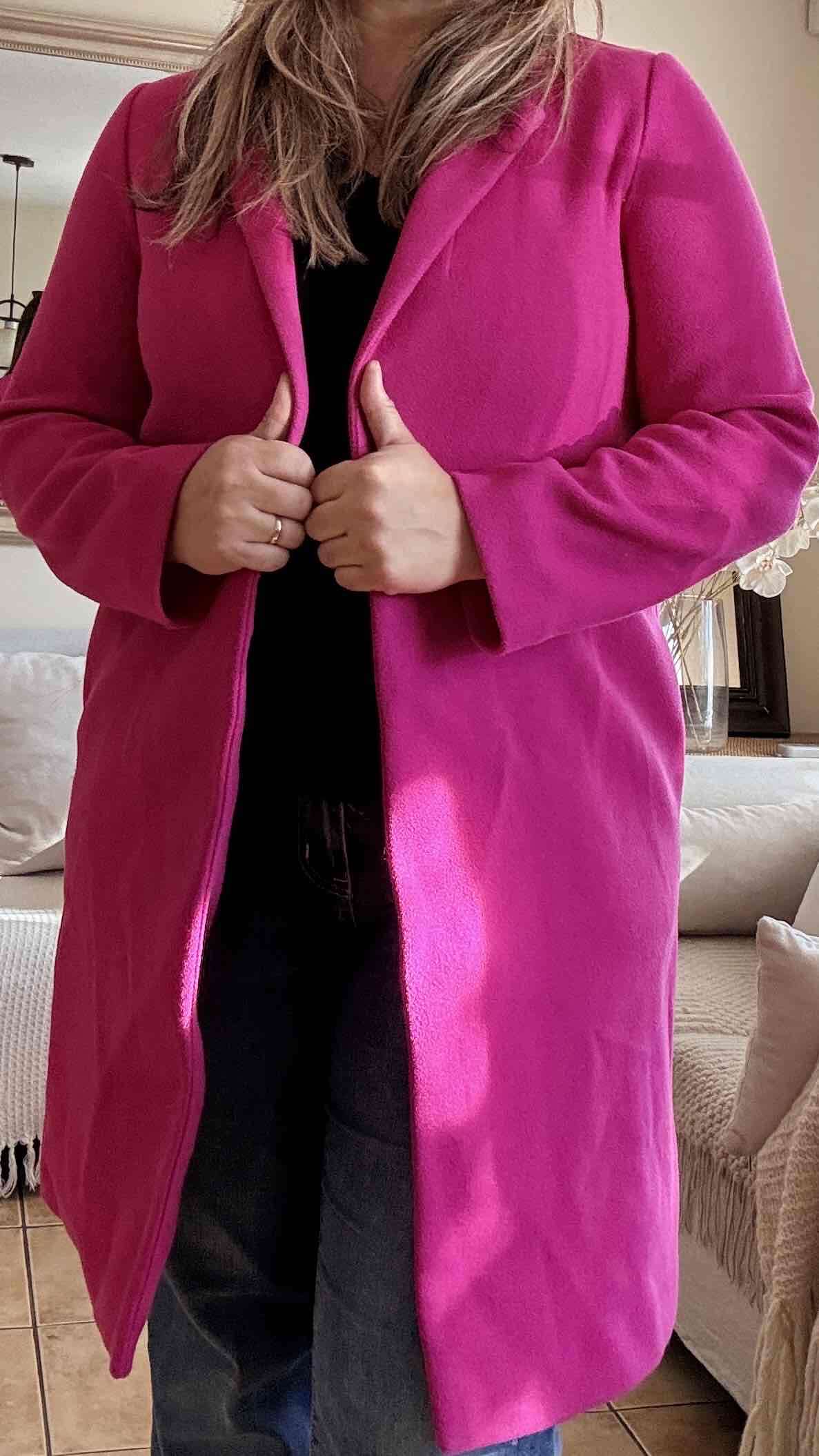 Abrigo fucsia  Alaniz talla M - miniatura 4