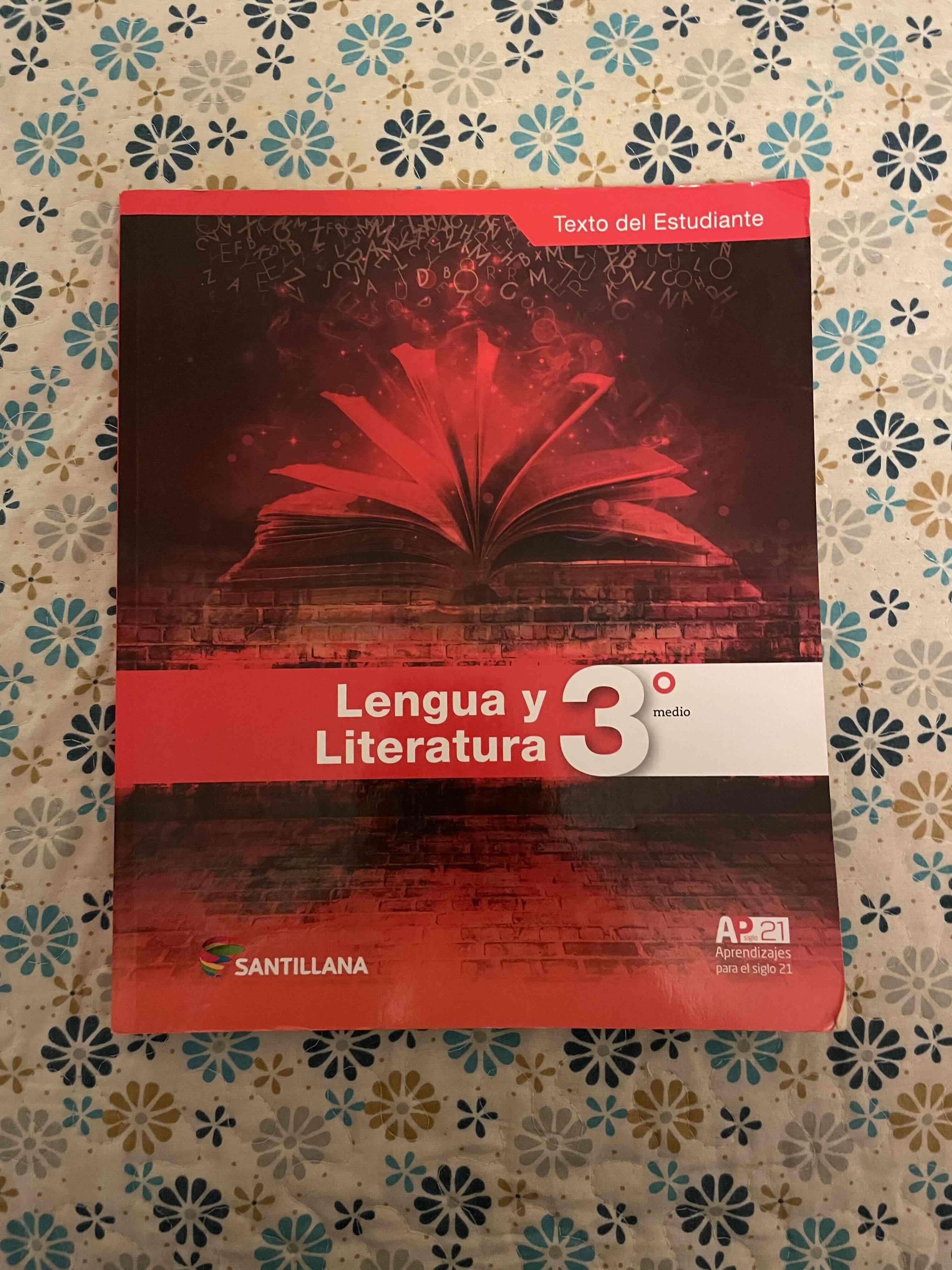 Libro Lengua y Literatura 3° Medio Santillana - miniatura 1