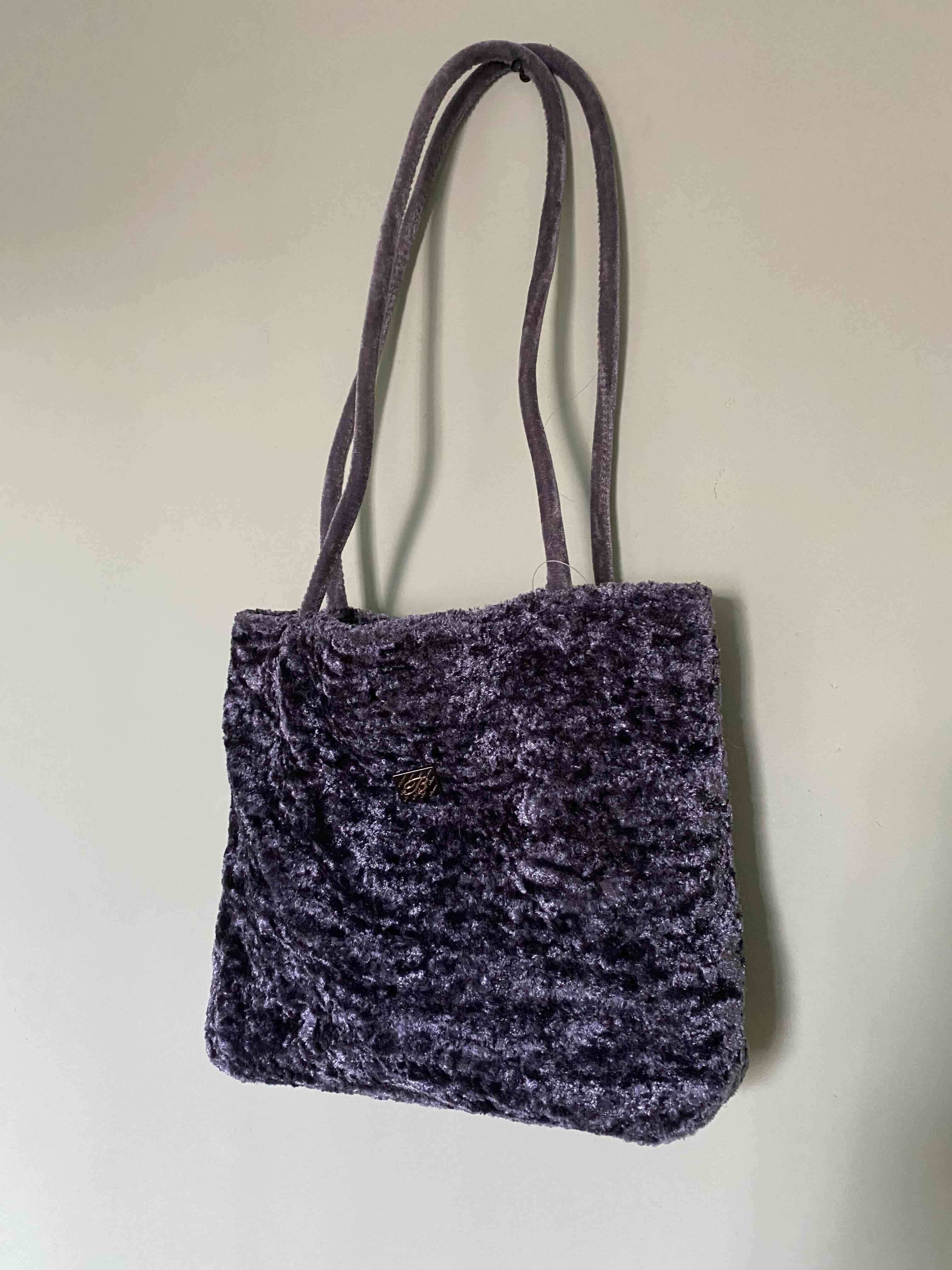 Bolso de felpa gris azulado - miniatura 2