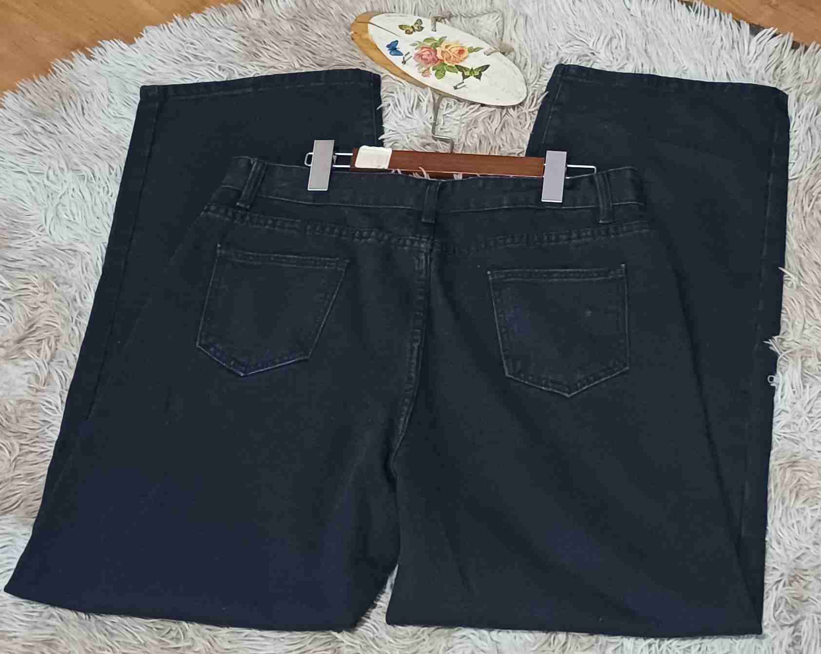 Jeans negros rotos unisex - miniatura 2