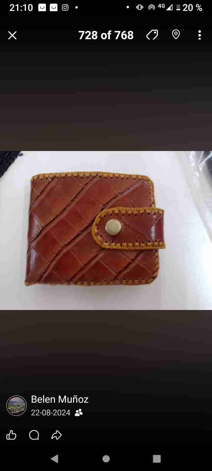 Billetera de cuero café