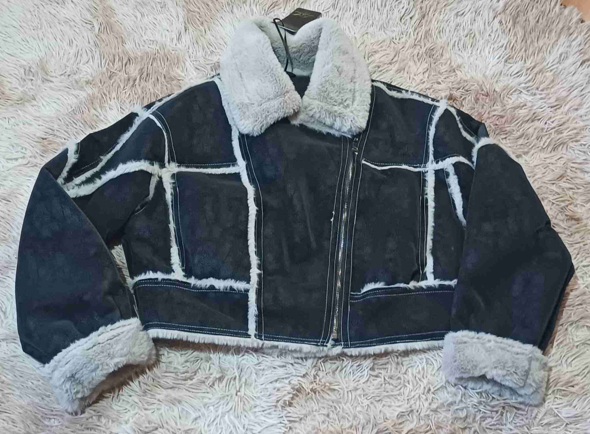 Chaqueta de piel sintética negra - miniatura 4
