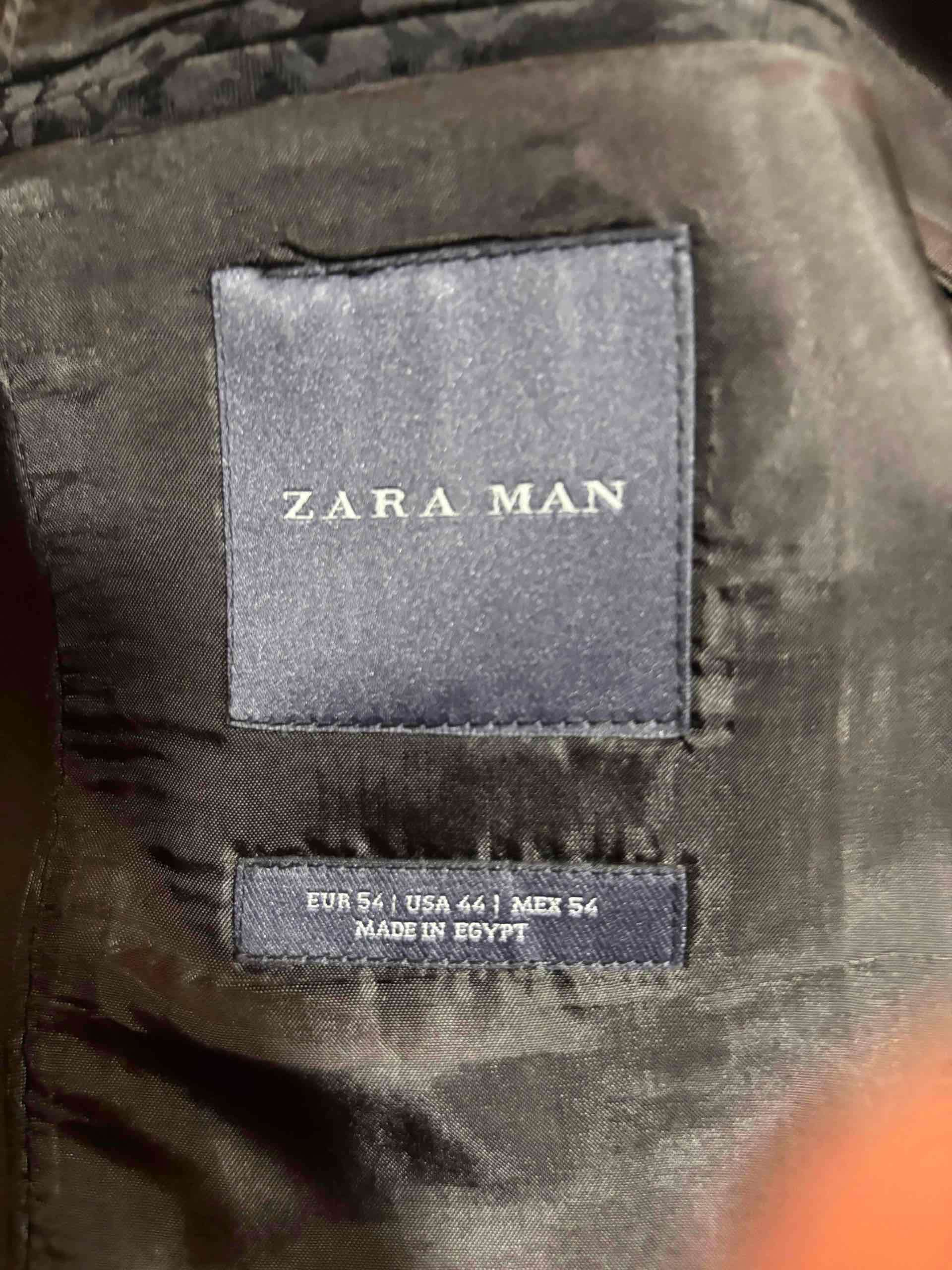 Blazer negro estampado Zara Man - miniatura 2