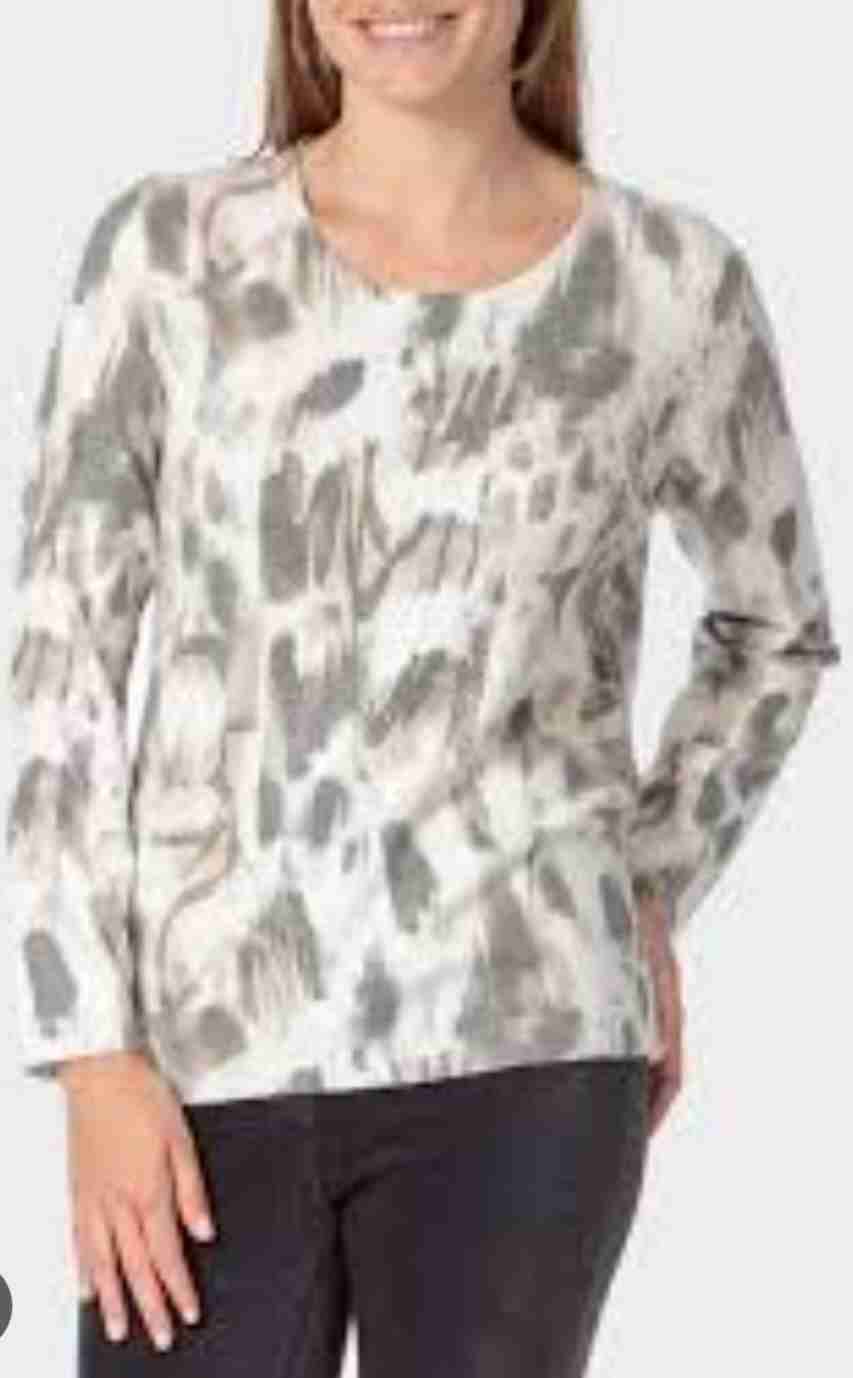 Sweater estampado gris brillante - miniatura 2