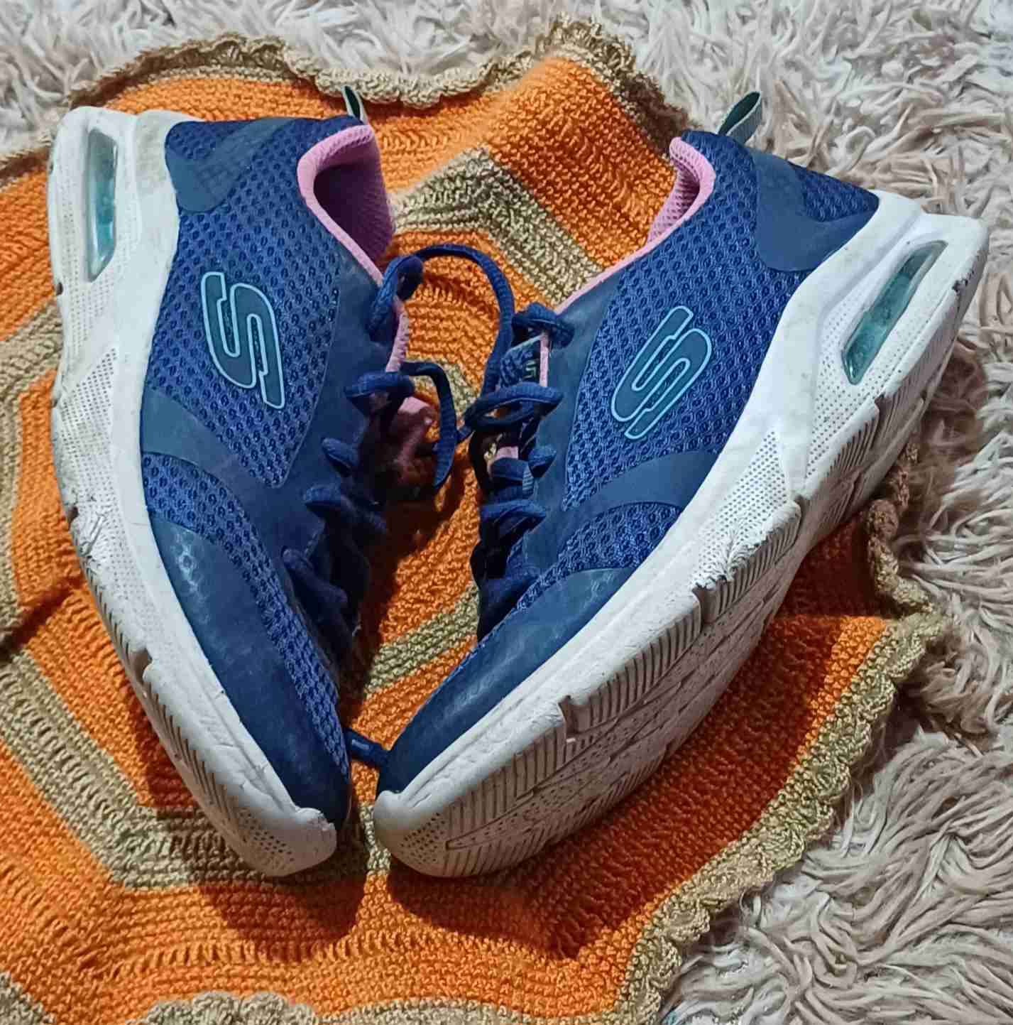 Zapatillas niña  Skechers deportivas azul y rosa - miniatura 2