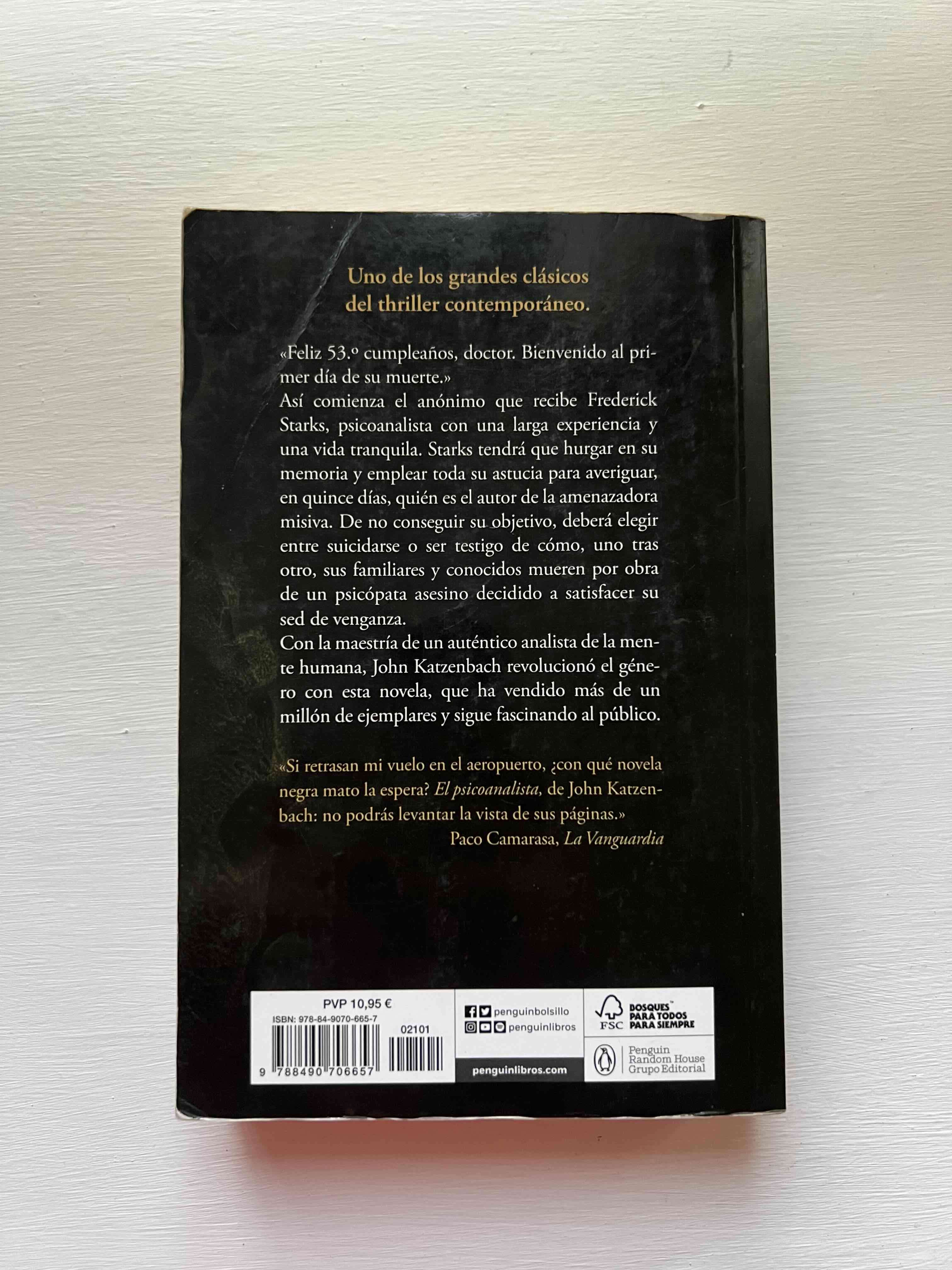 Libro 'El Psicoanalista' de John Katzenbach - miniatura 3