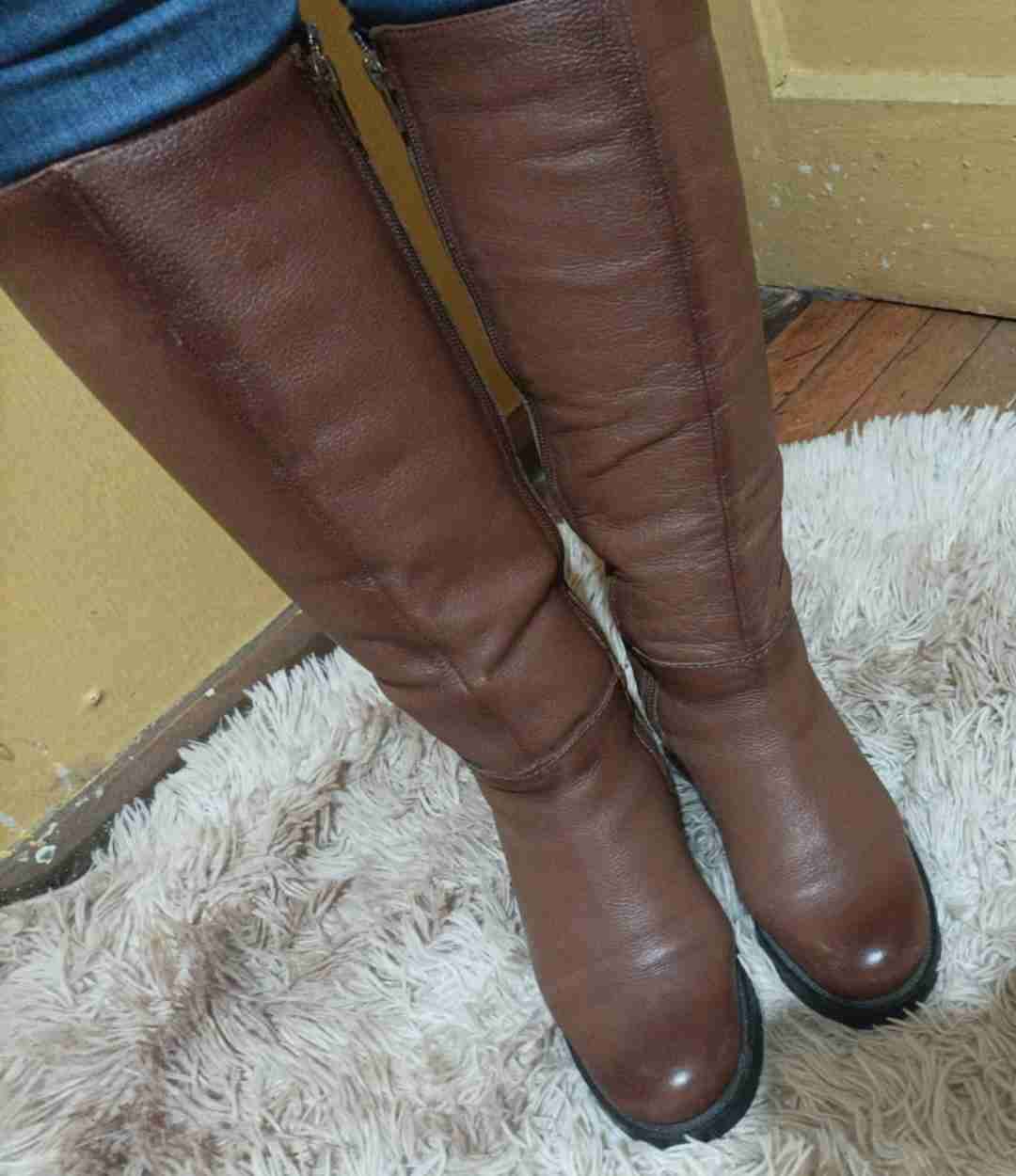Botas largas cuero marrón