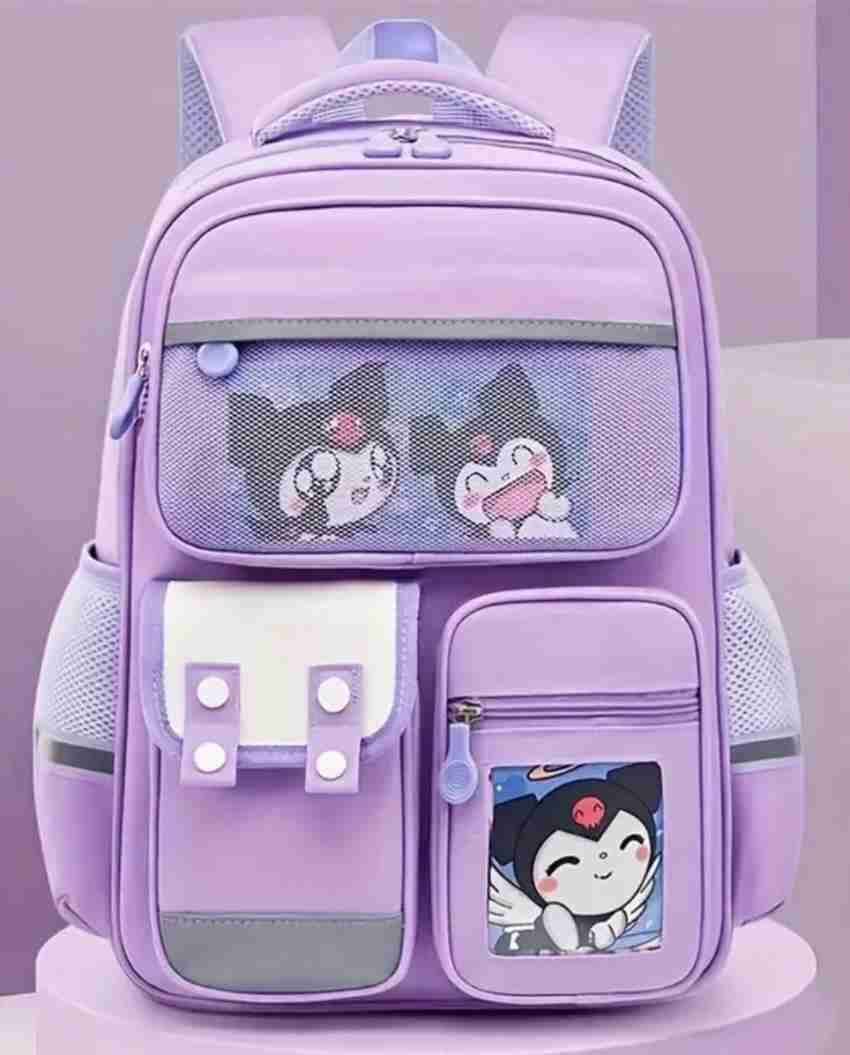 Mochila escolar morada kawaii