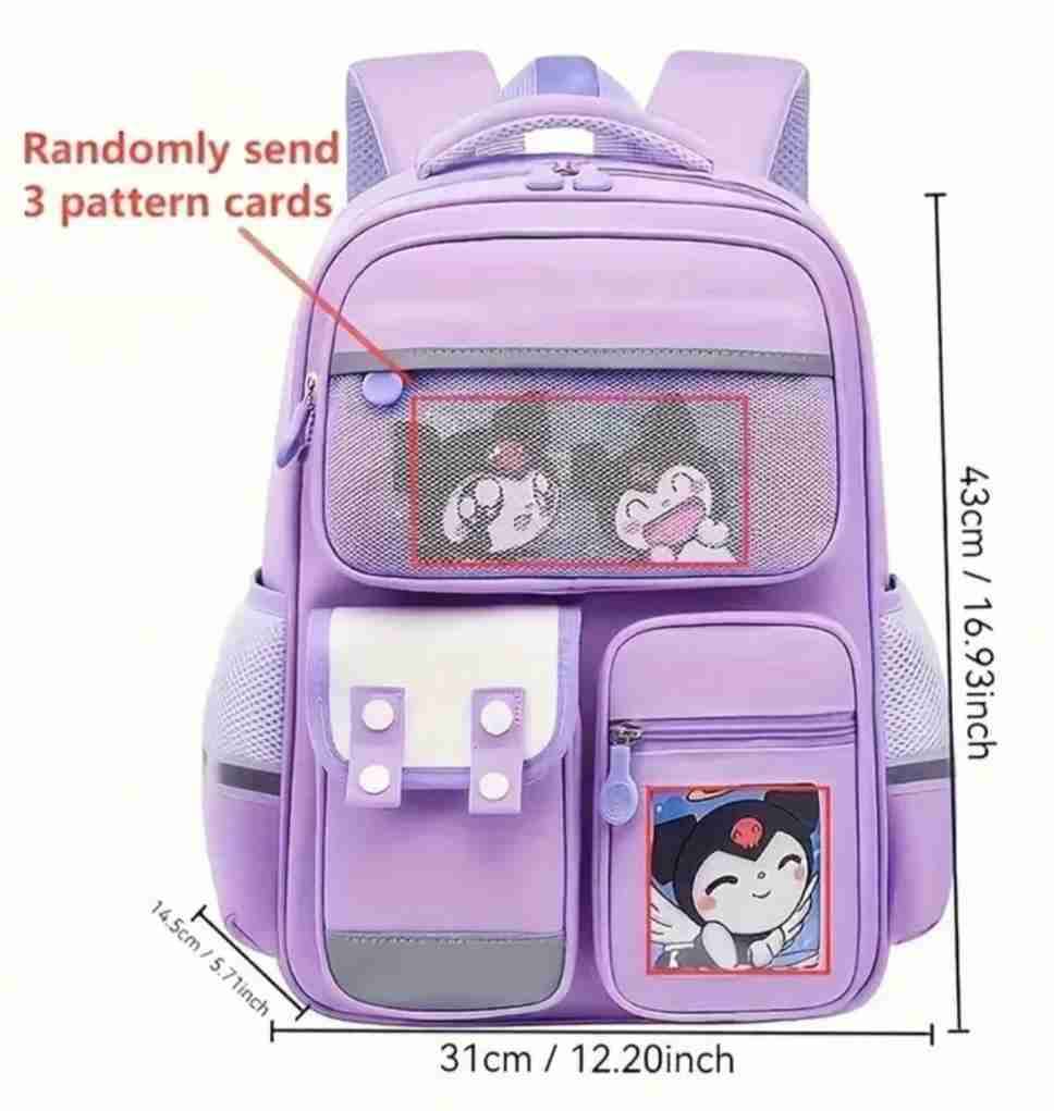 Mochila escolar morada kawaii - miniatura 2