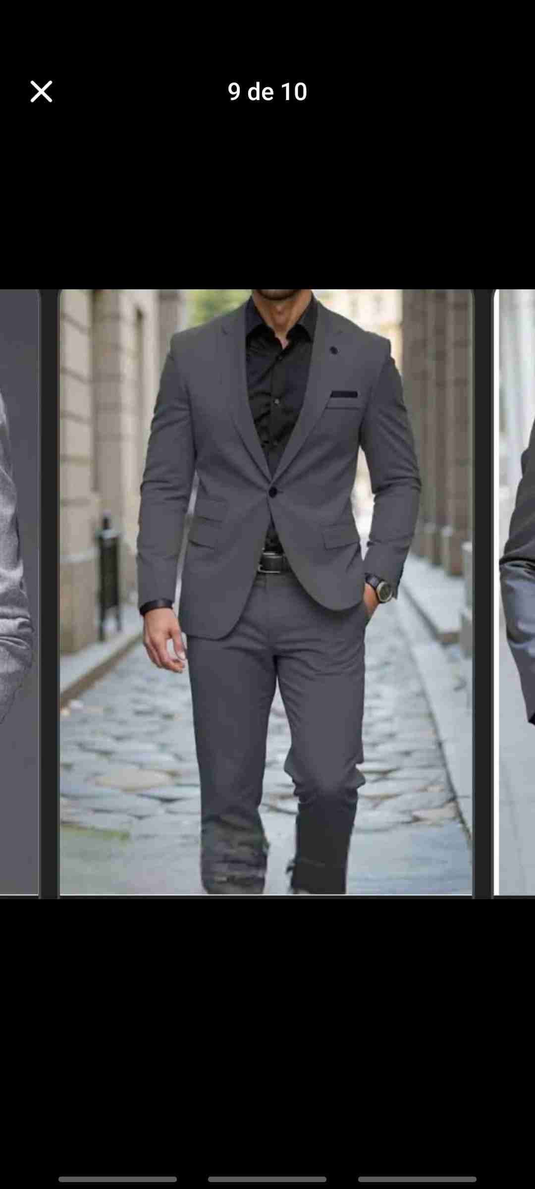 Traje formal gris oscuro - miniatura 1