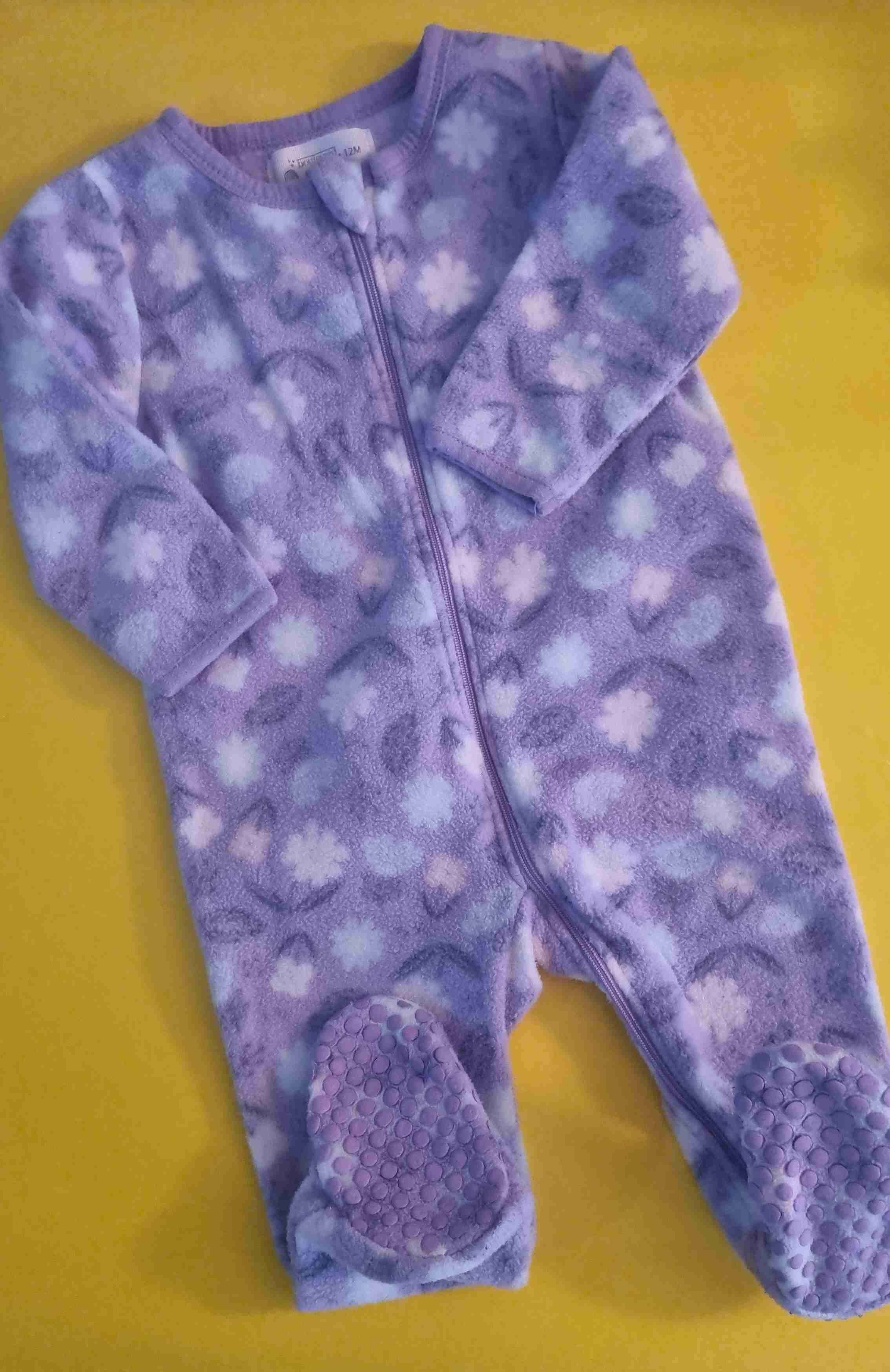 Pijama polar morado 12 meses