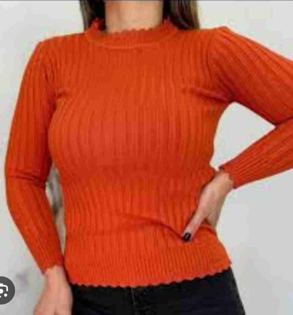 Suéter cuello alto naranja - miniatura 2