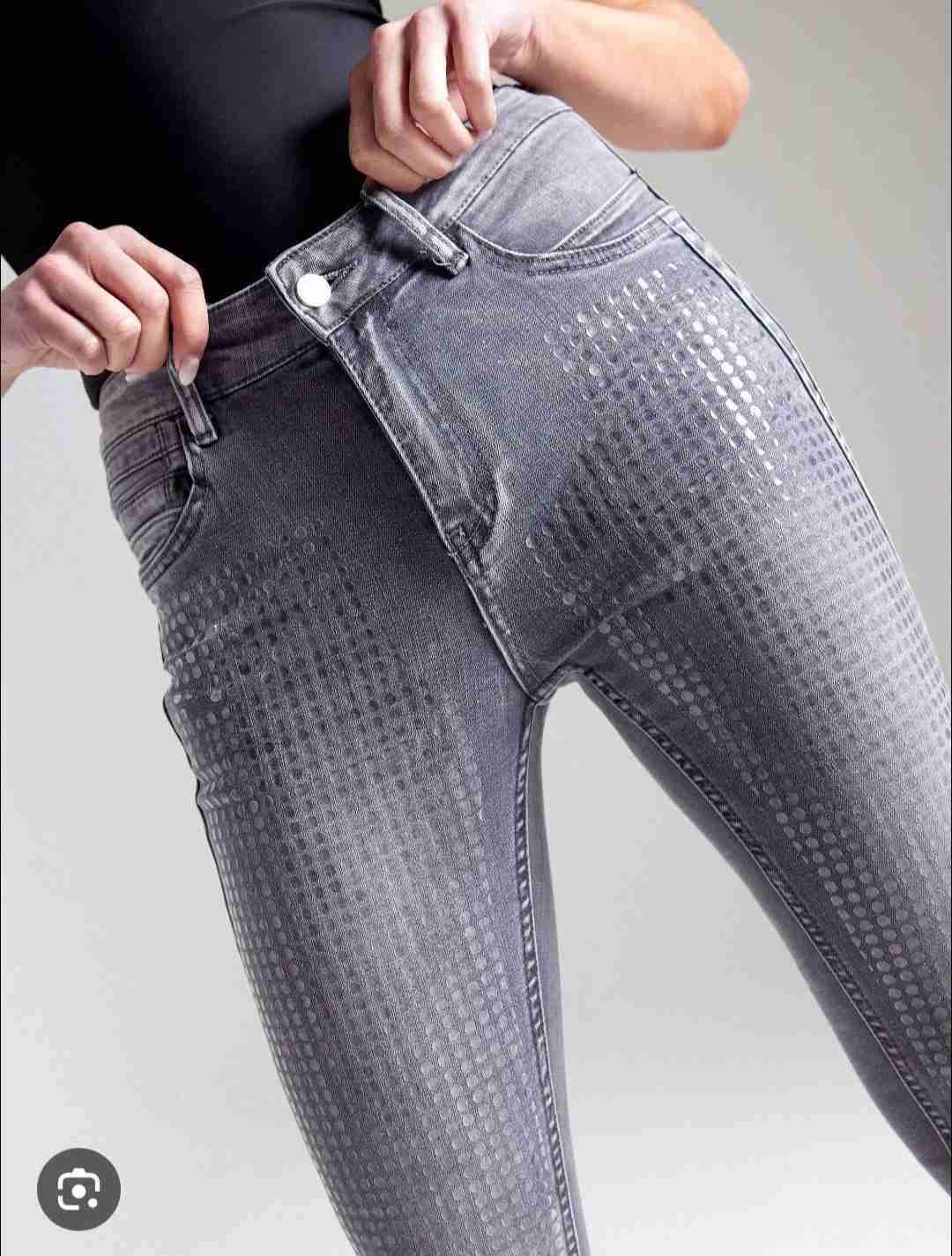 Jeans grises con brillos SNT - miniatura 3