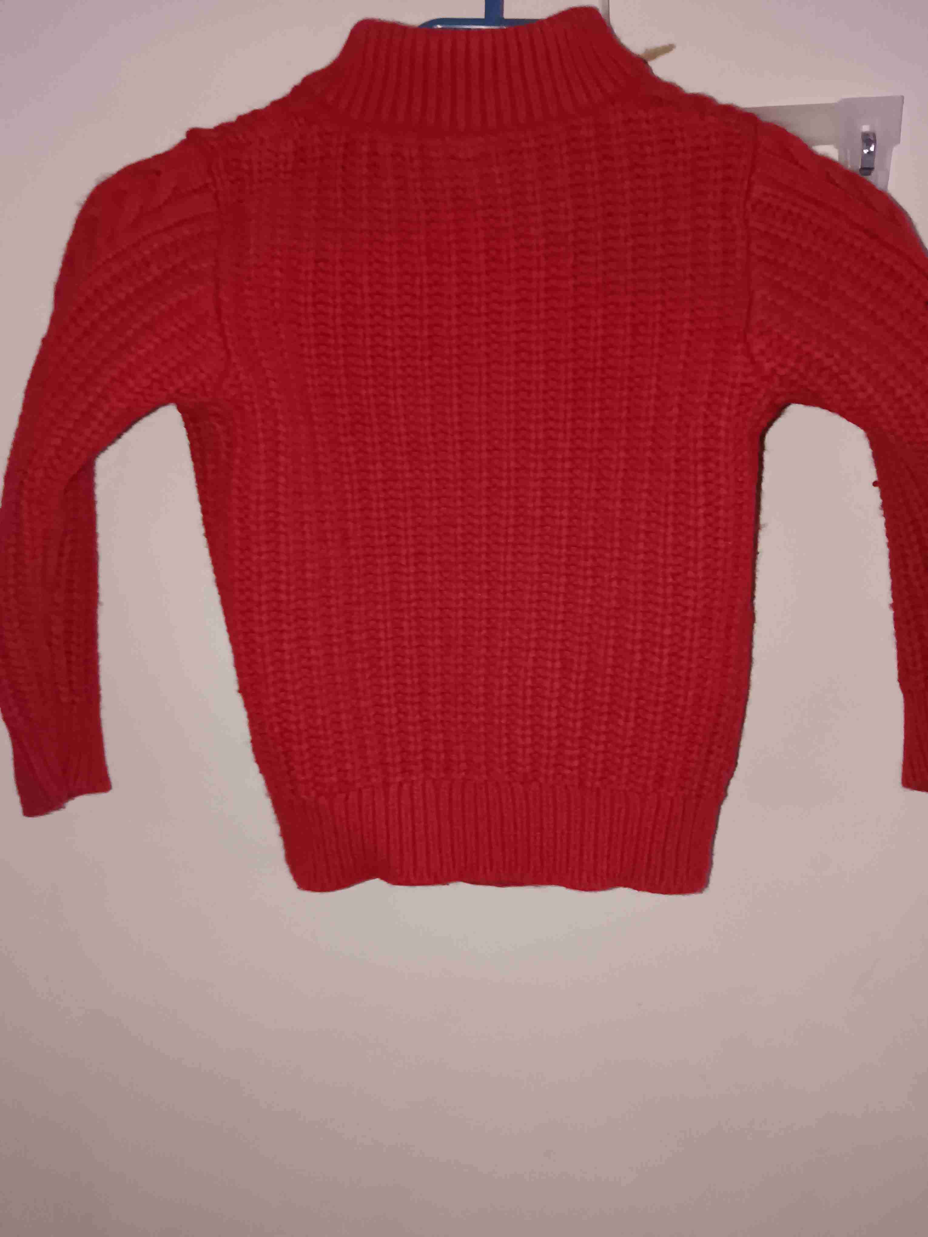 Suéter de lana rojo trenzado Gap talla 5 - miniatura 4