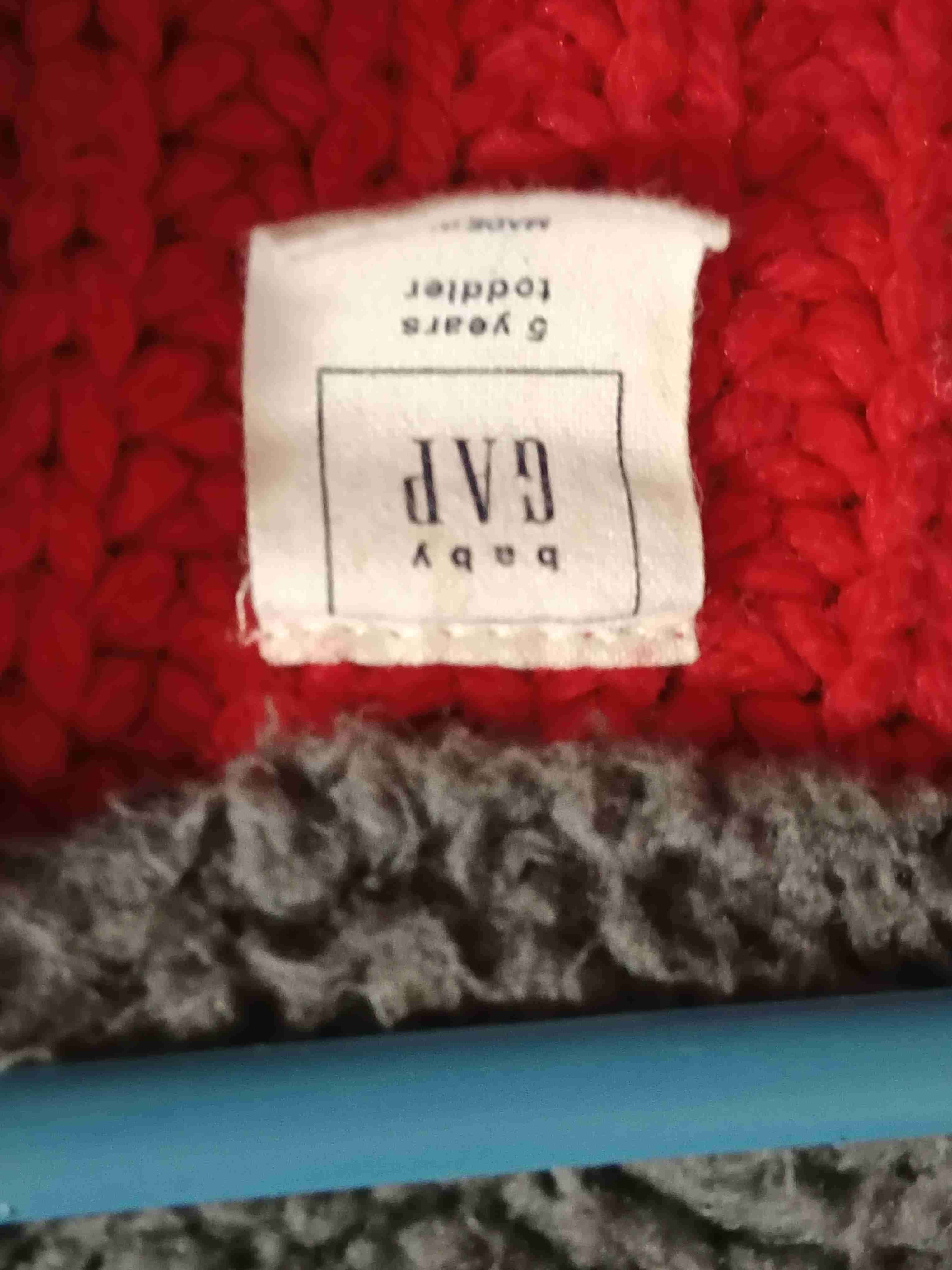 Suéter de lana rojo trenzado Gap talla 5 - miniatura 5