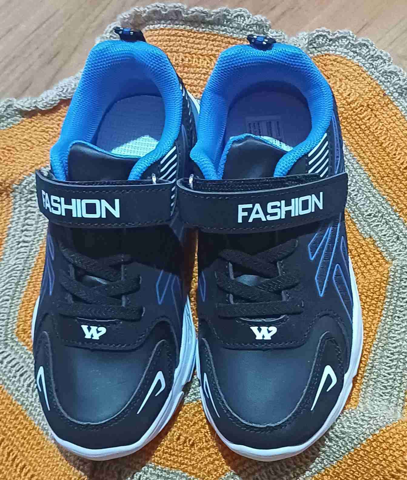 Zapatillas niño deportivas negras y azules - miniatura 1