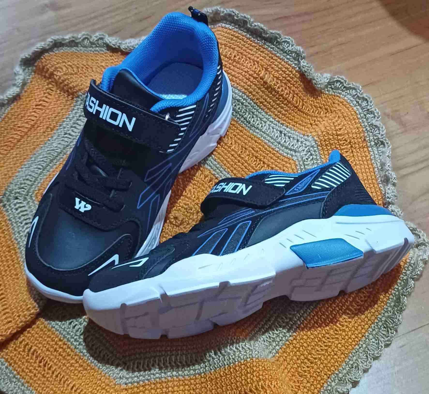 Zapatillas niño deportivas negras y azules - miniatura 2