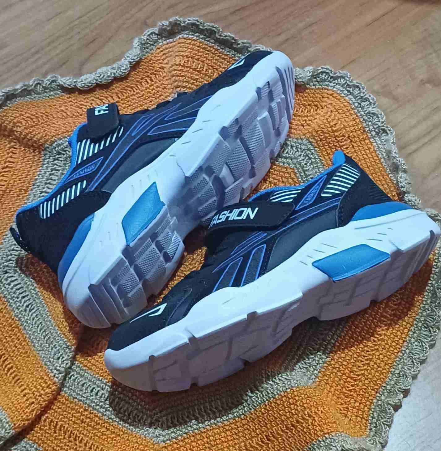 Zapatillas niño deportivas negras y azules - miniatura 3