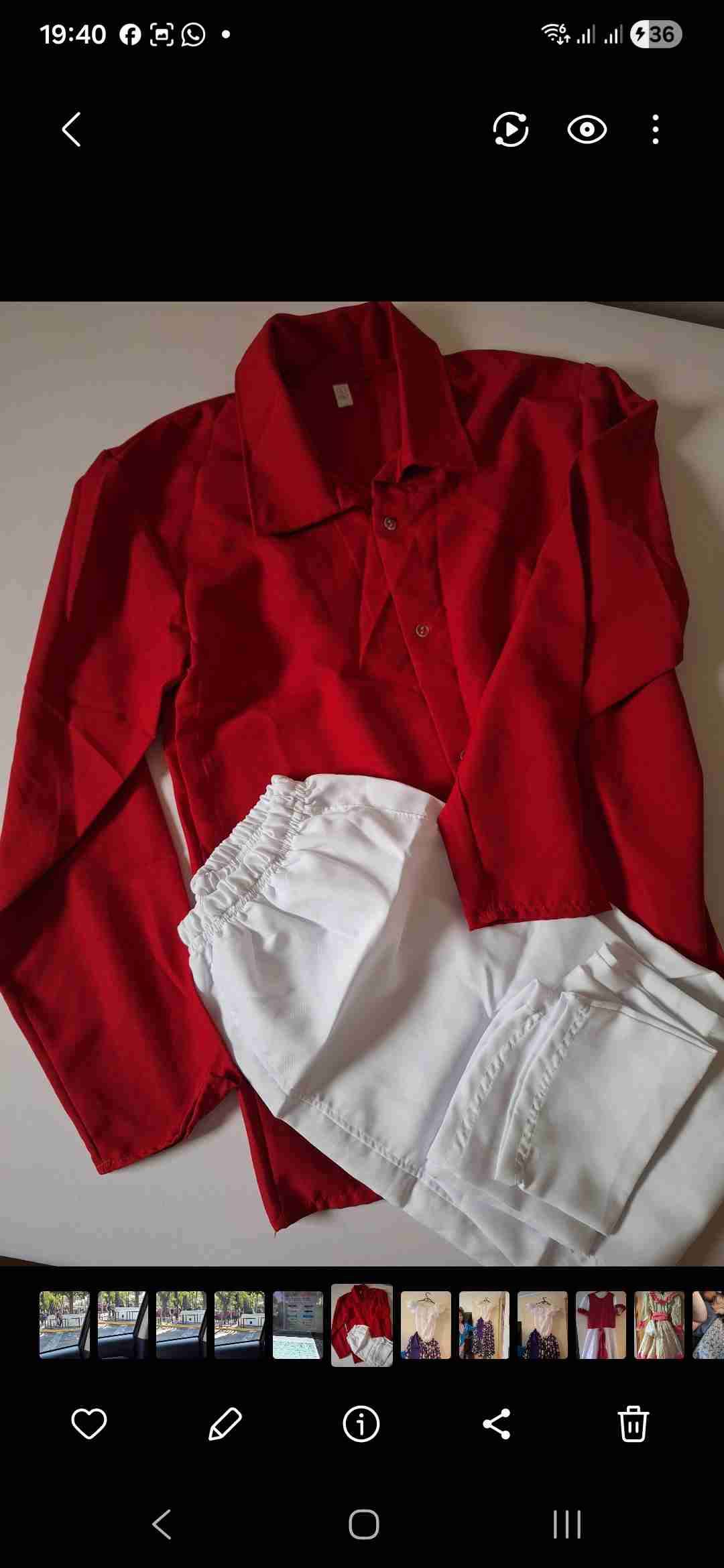 Vestido folclórico con detalles rosados - miniatura 3