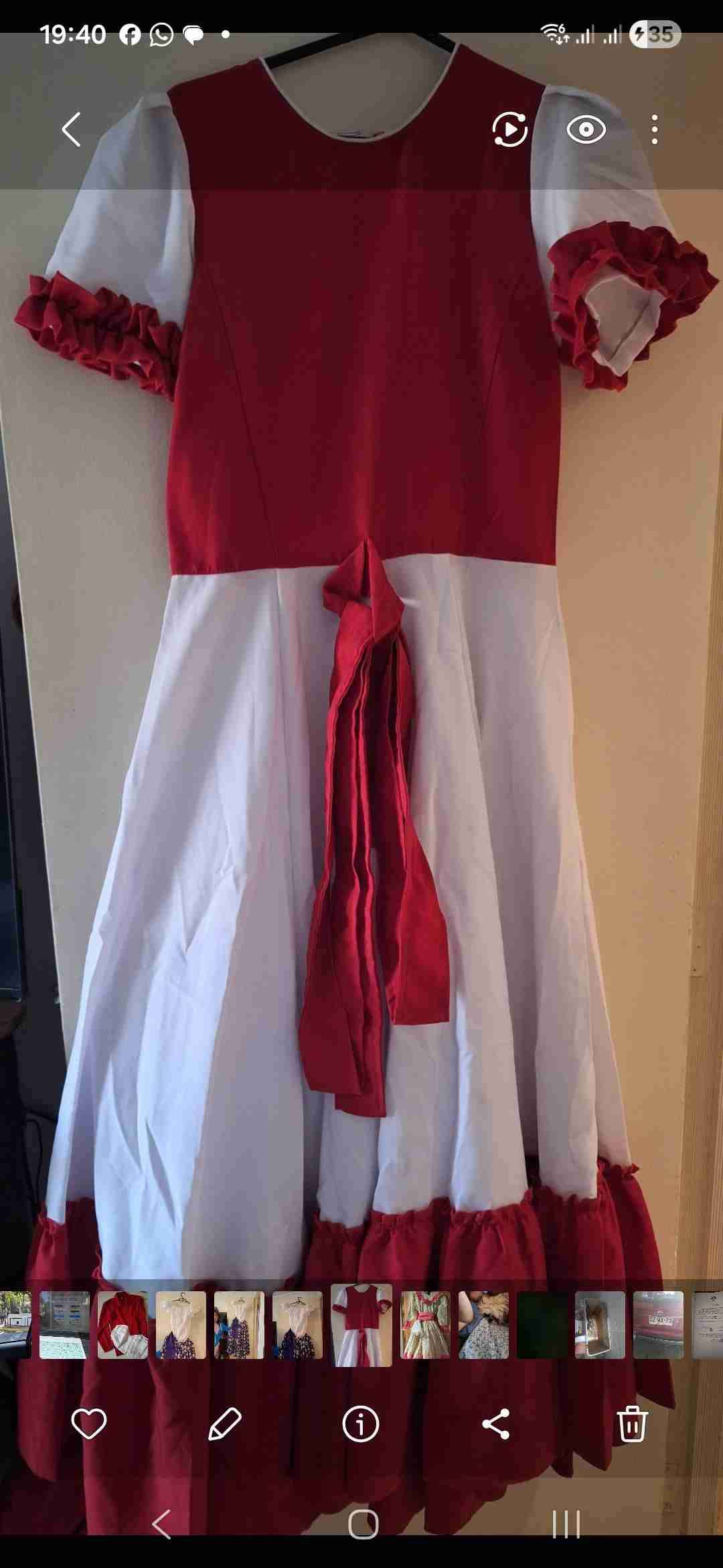 Vestido folclórico con detalles rosados - miniatura 4