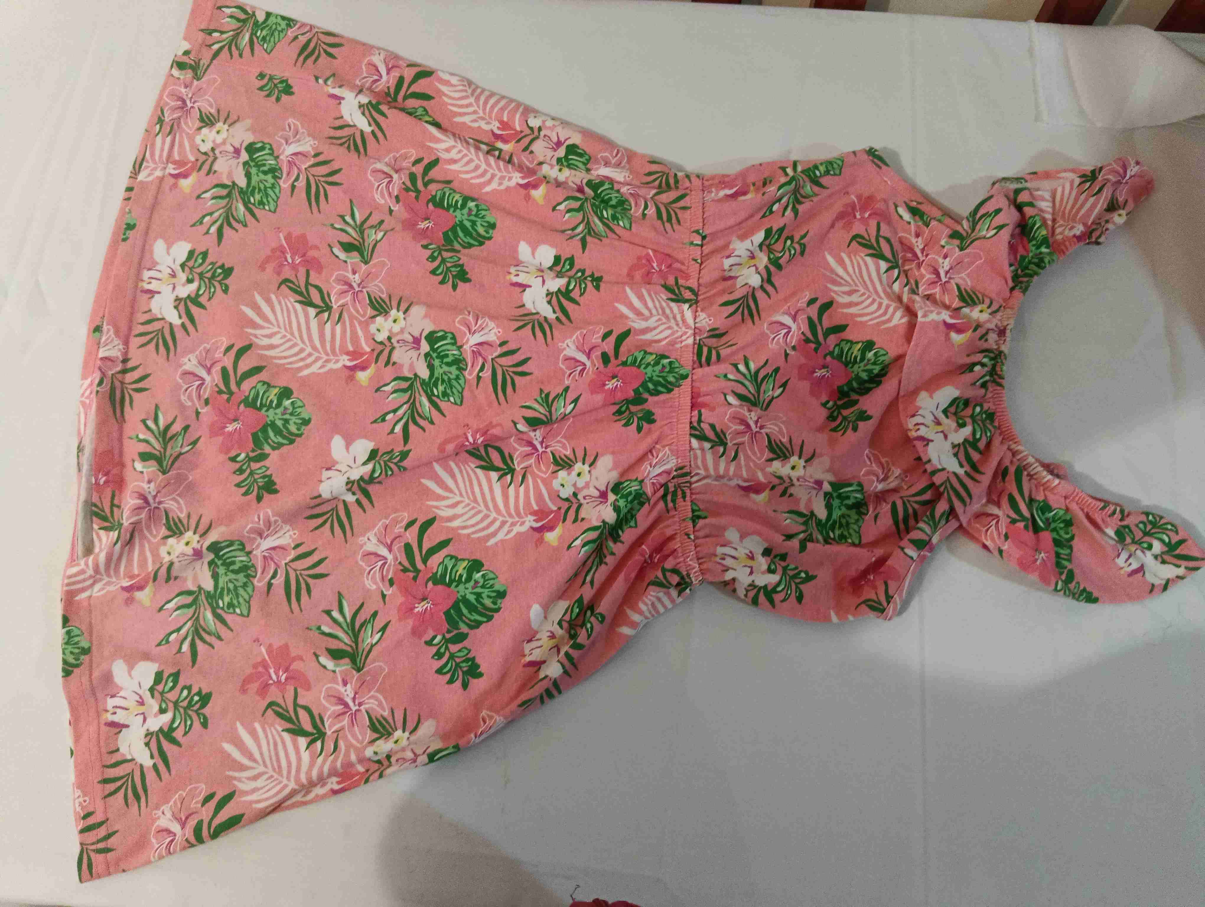 Vestido rosa con estampado floral - miniatura 2
