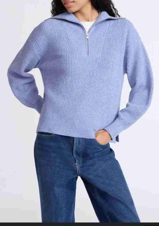 Sweater lila con cierre - miniatura 2