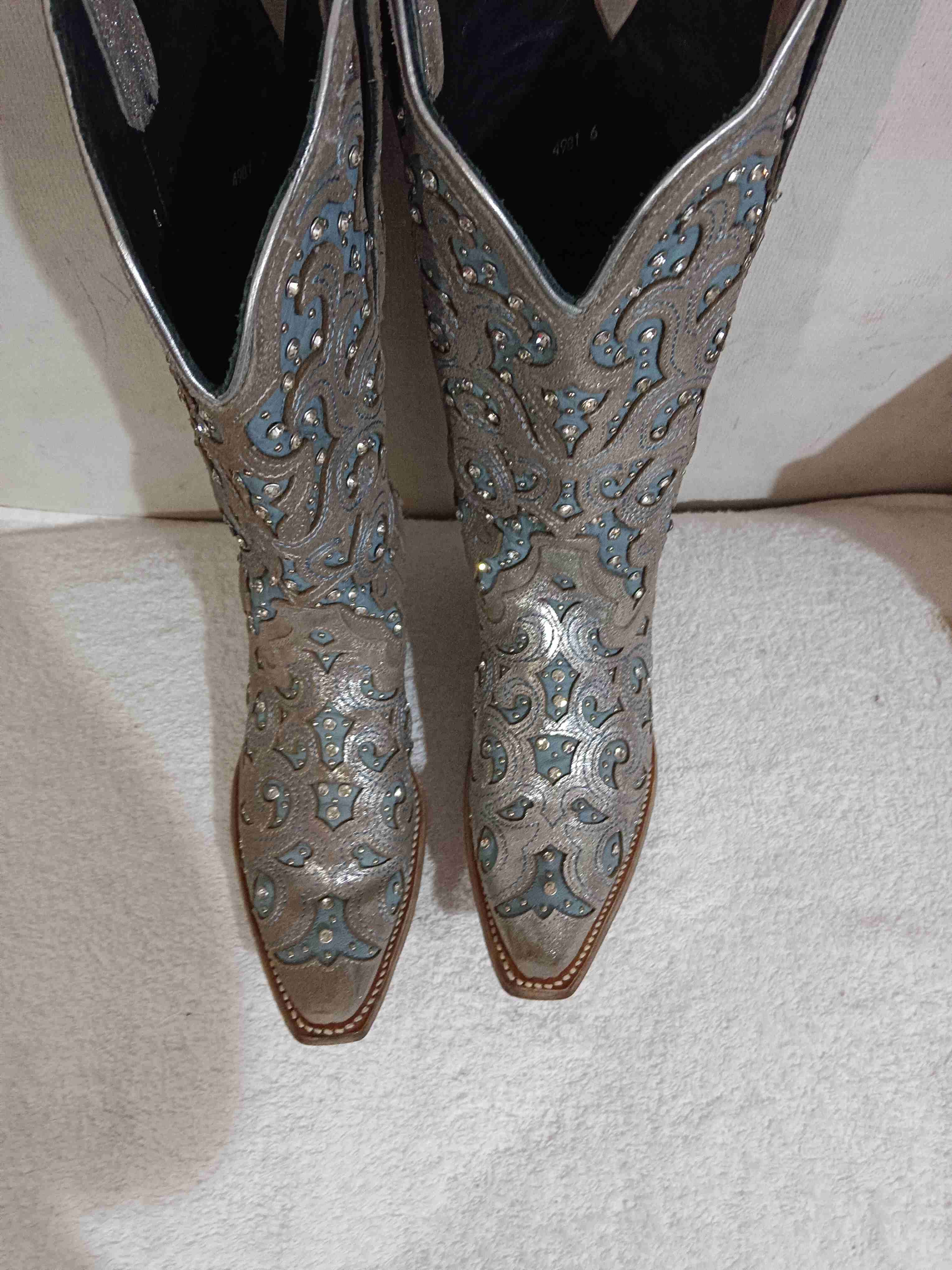 Botas vaqueras con diseño JB Dillon cuero - miniatura 1
