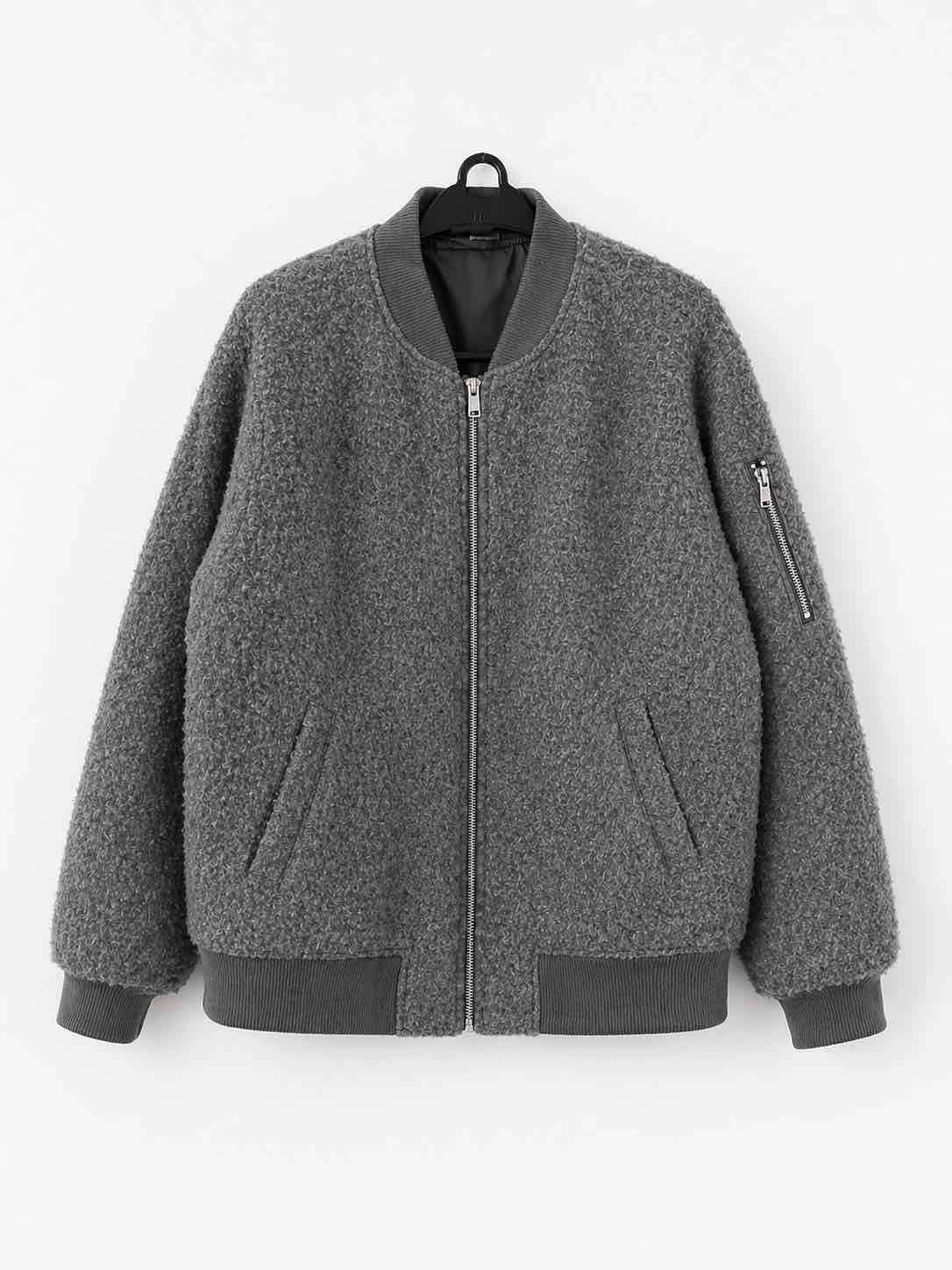 Chaqueta bomber gris