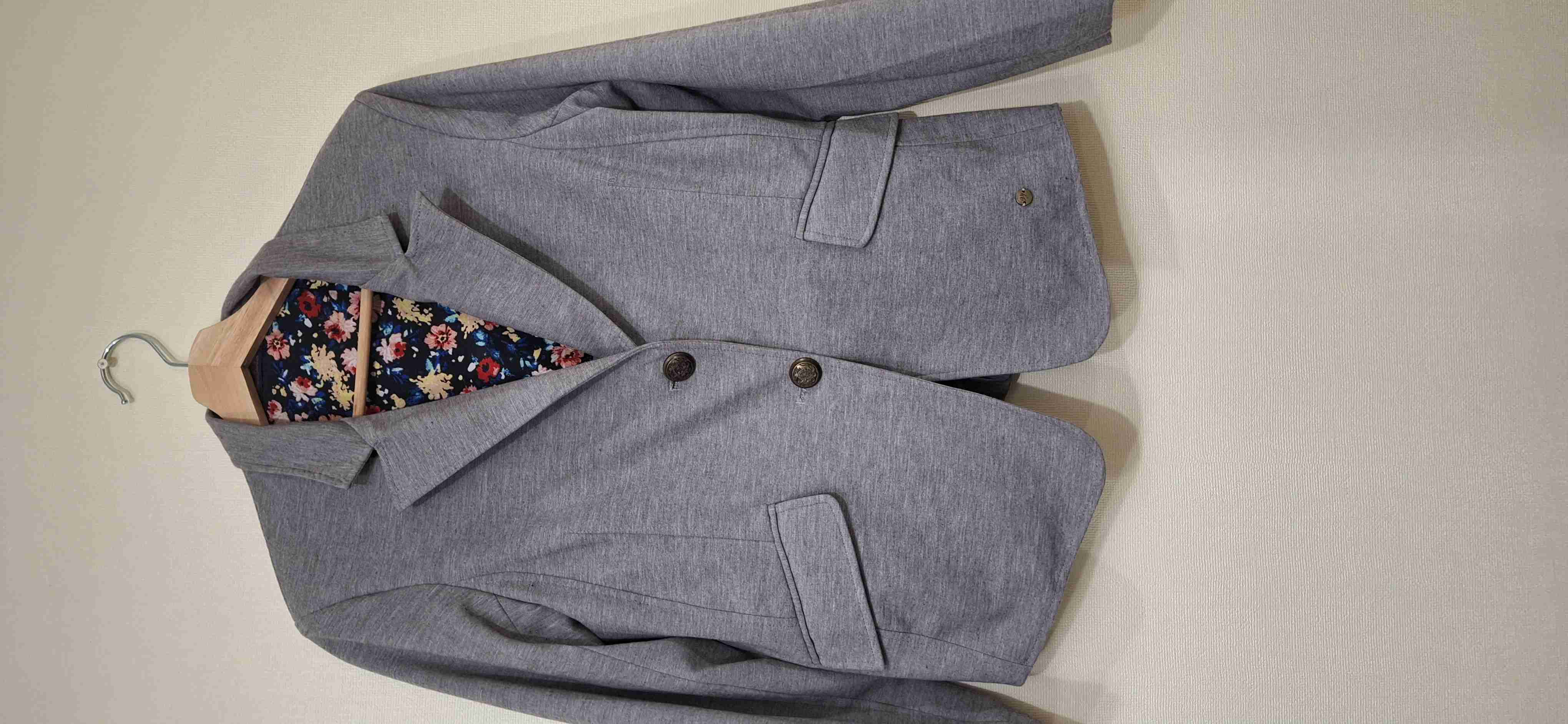 Blazer gris casual mujer - miniatura 1