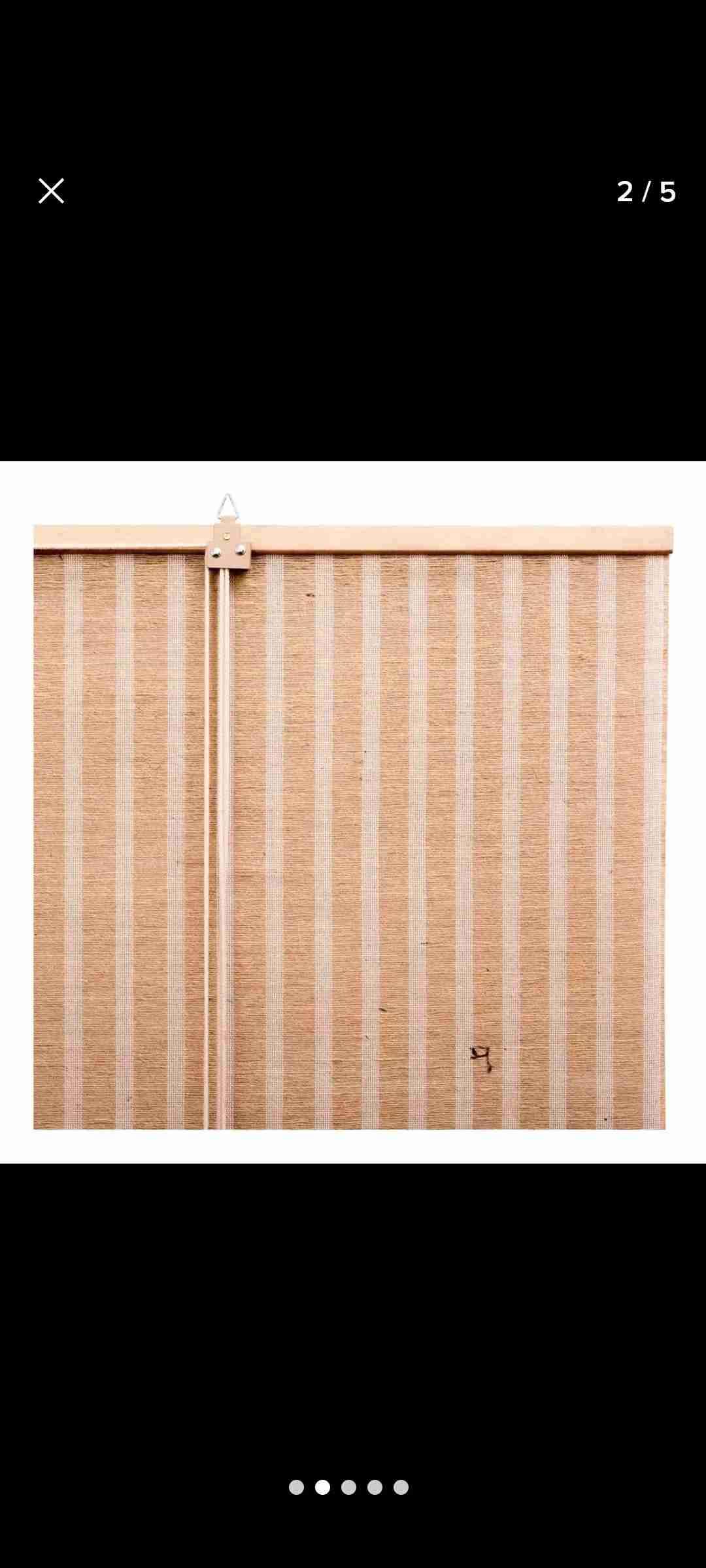 Cortina enrollable de yute 100x100 cm - miniatura 2