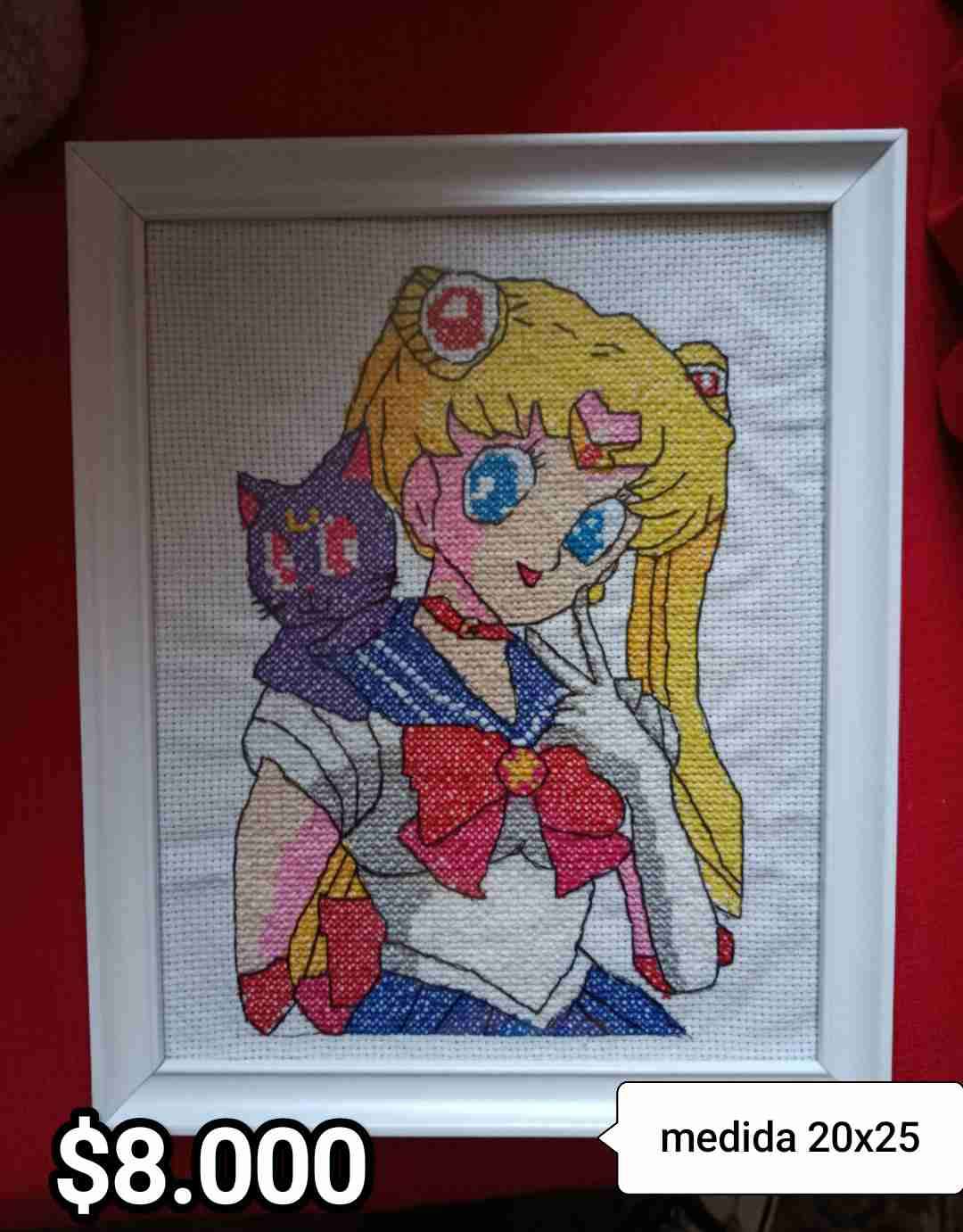 Cuadro bordado Sailor Moon