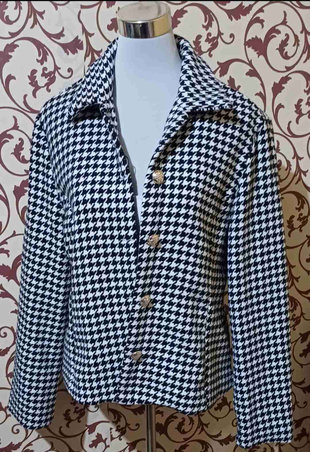 Chaqueta negra y blanca pata de gallo - miniatura 1