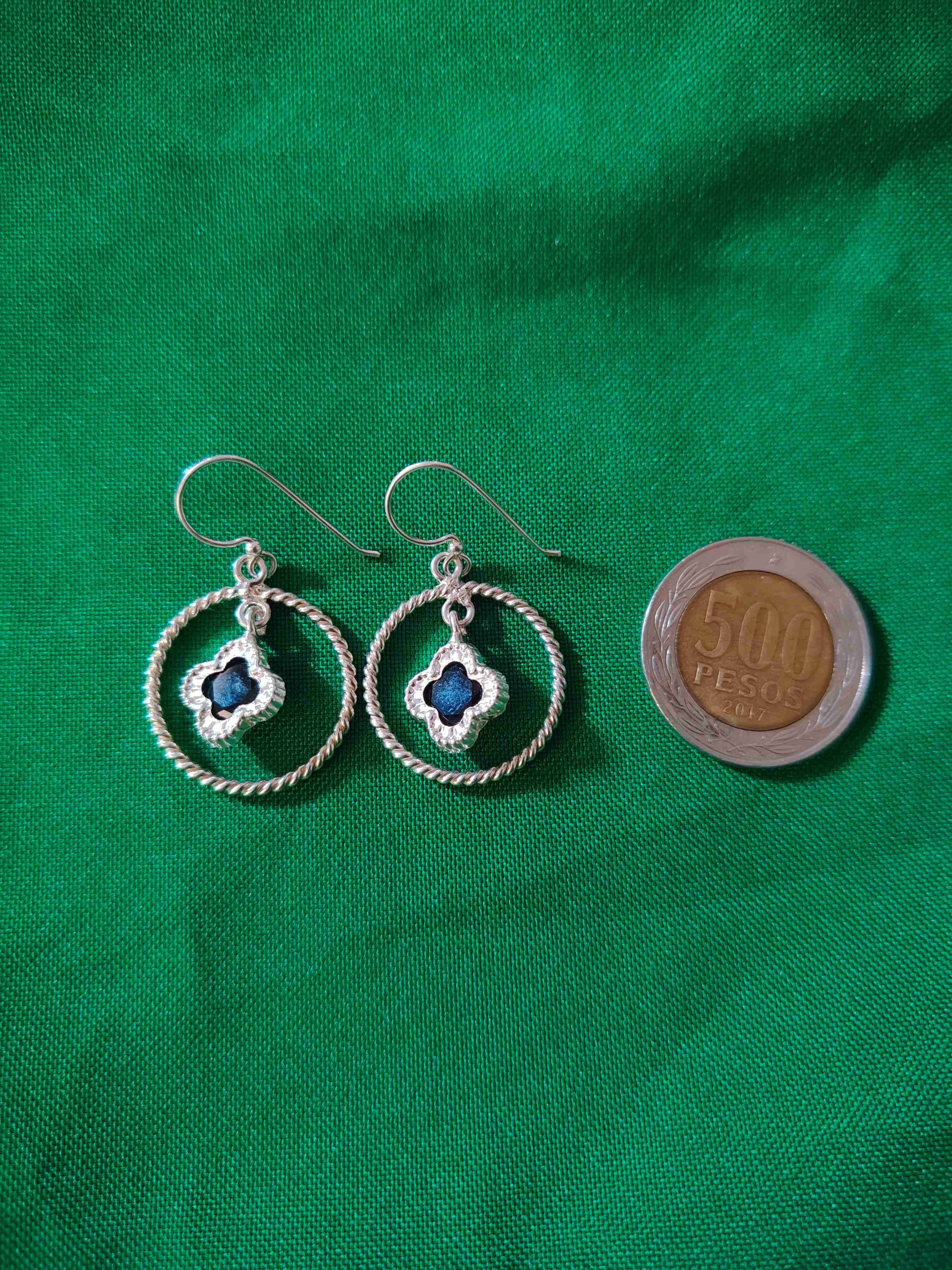 Aros enroscados de plata 925 - miniatura 1