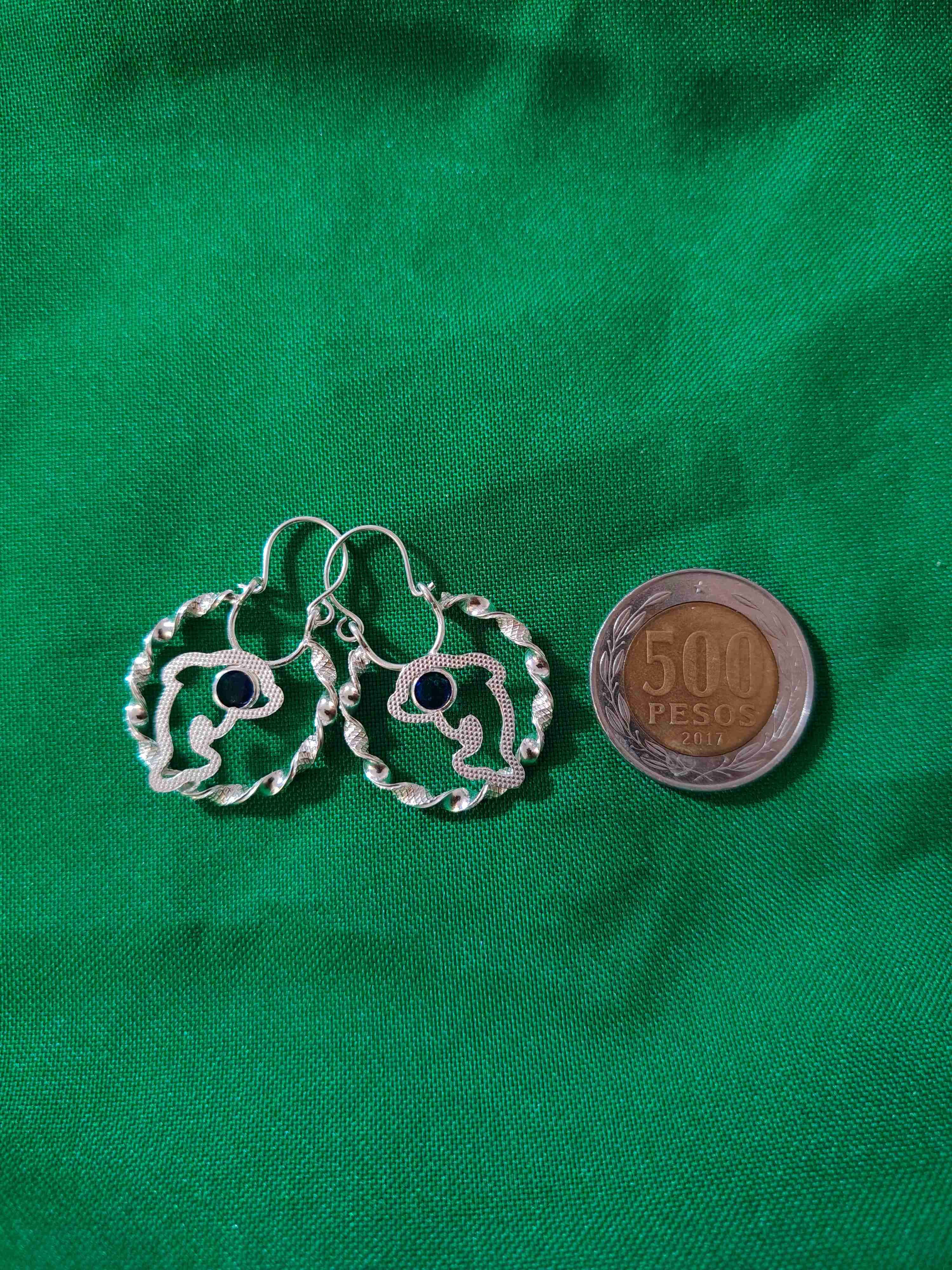 Aros enroscados de plata 925 - miniatura 2