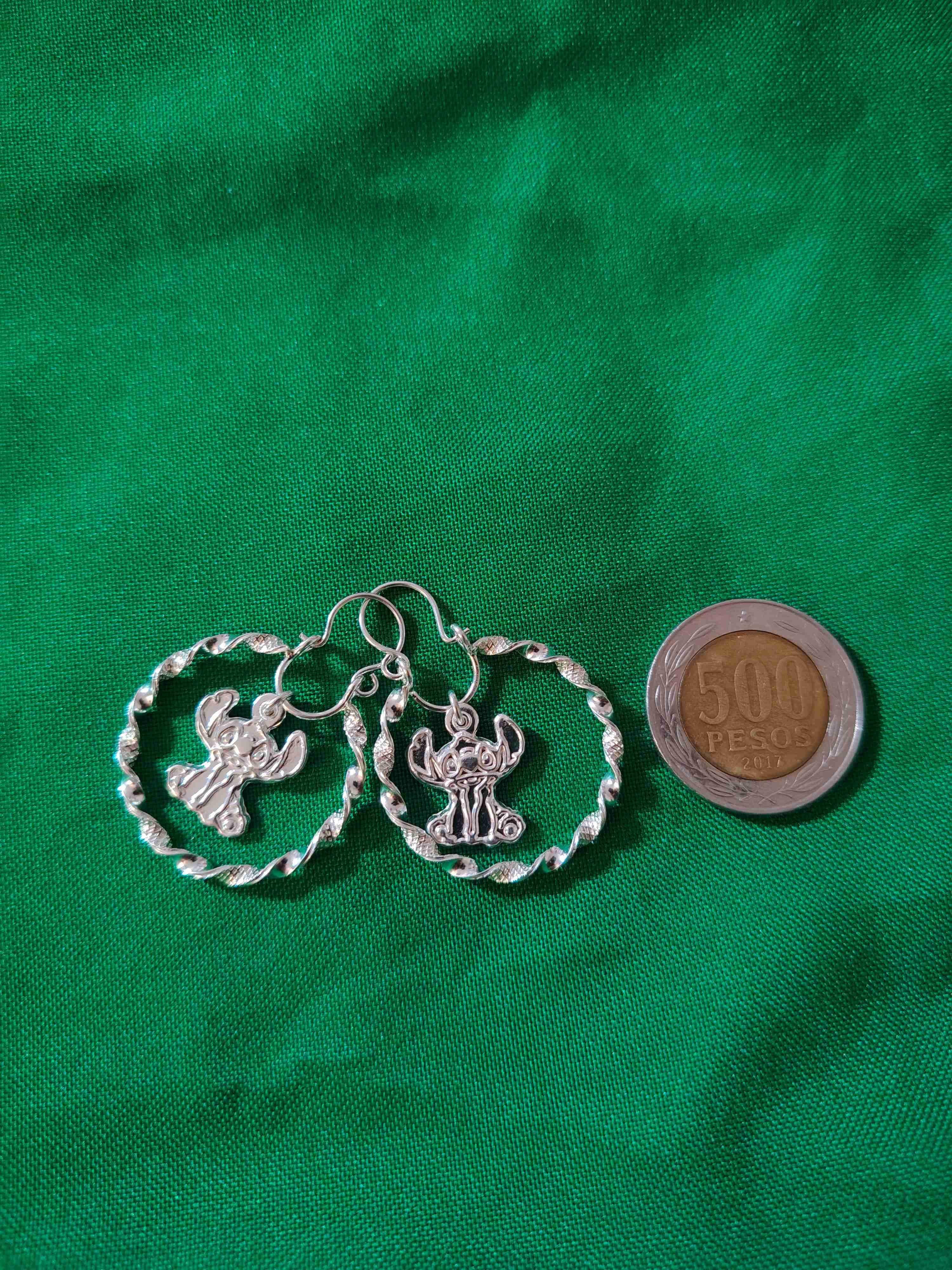 Aros enroscados de plata 925 - miniatura 3