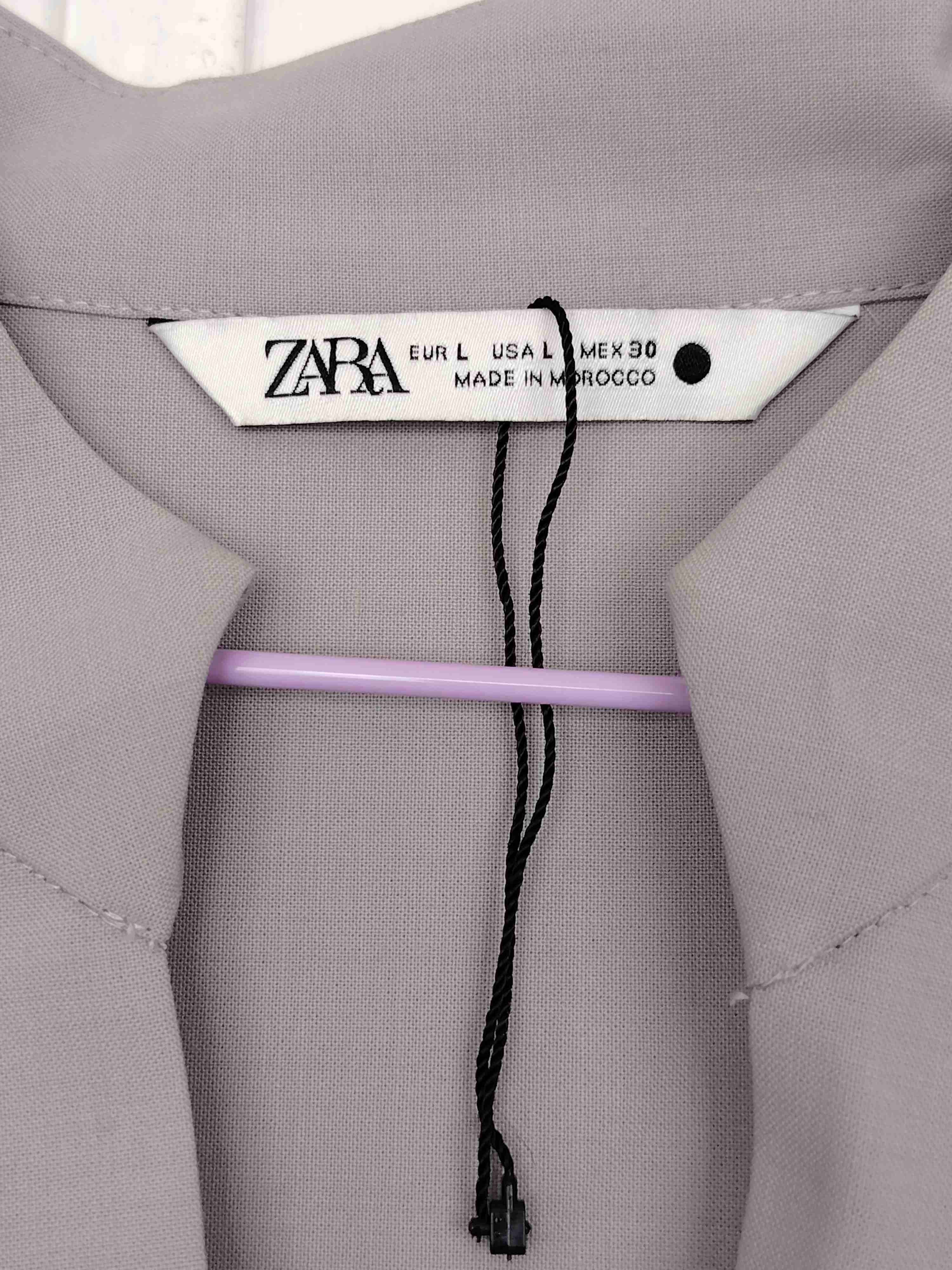 Vestido gris Zara talla L - miniatura 1
