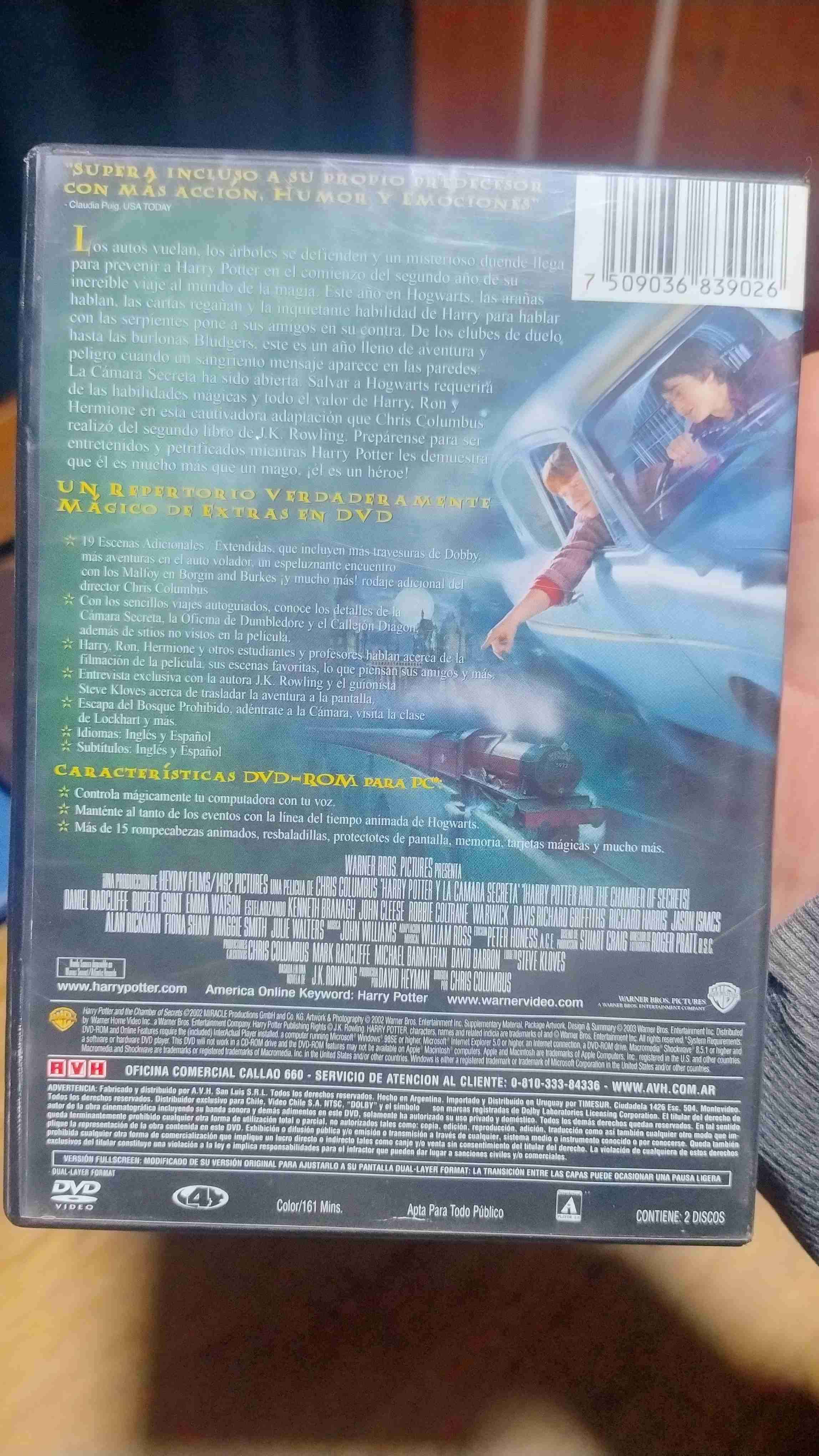 DVD Harry Potter y la Cámara Secreta - miniatura 3