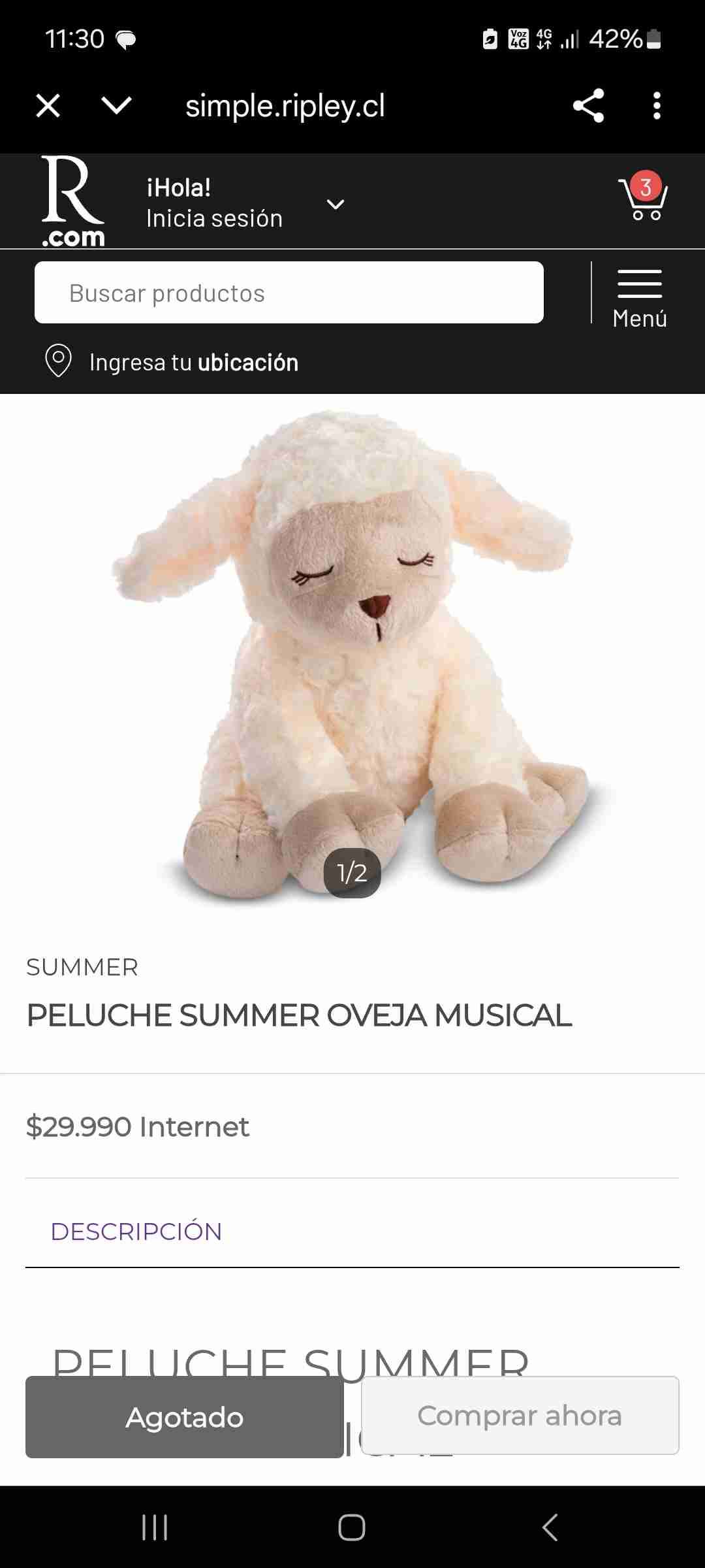 Peluche de ruido blanco - miniatura 3