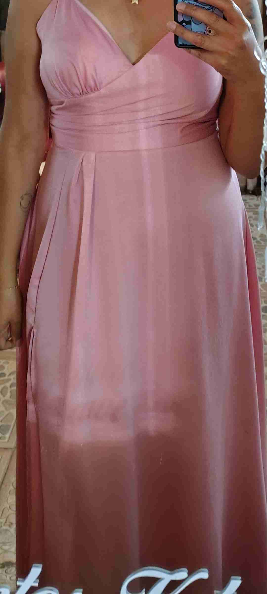 Vestido largo rosa Talla L - miniatura 2